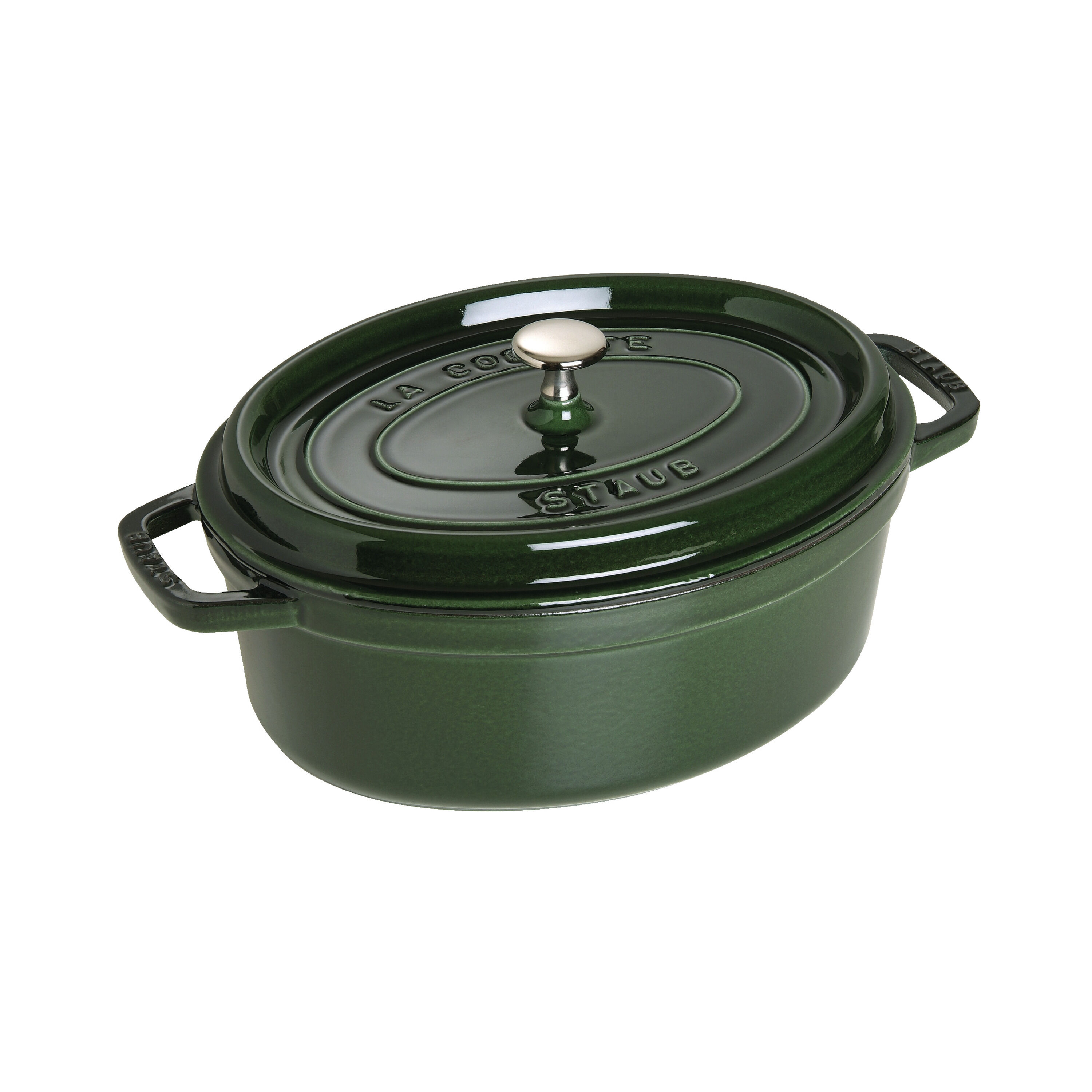 Staub        La Cocotte                Cocotte 29 cm, oval, Basilikum-Grün, Gusseisen