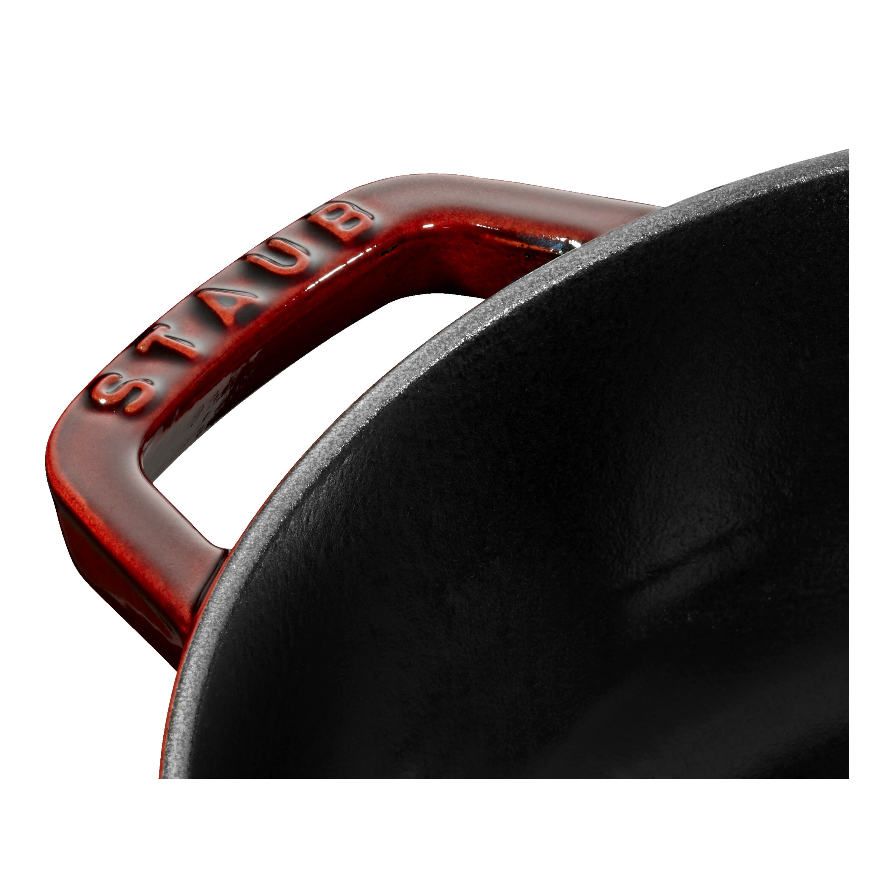 Staub        Braisers                Bräter mit Chistera Drop-Structure 28 cm, rund, Grenadine-Rot, Gusseisen