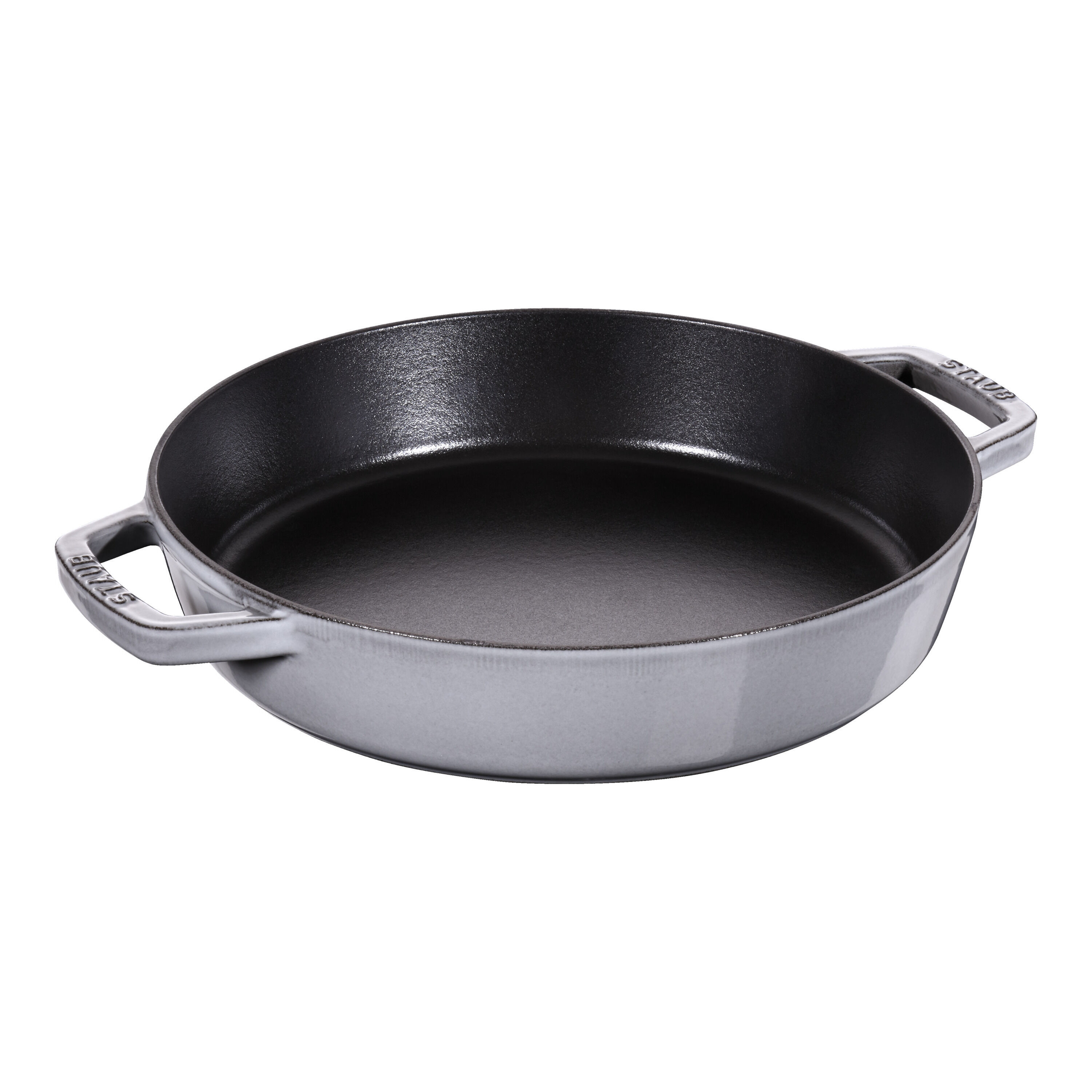 Staub        Pans                Bratpfanne mit 2 Griffen 26 cm, rund, Graphit-Grau, Gusseisen
