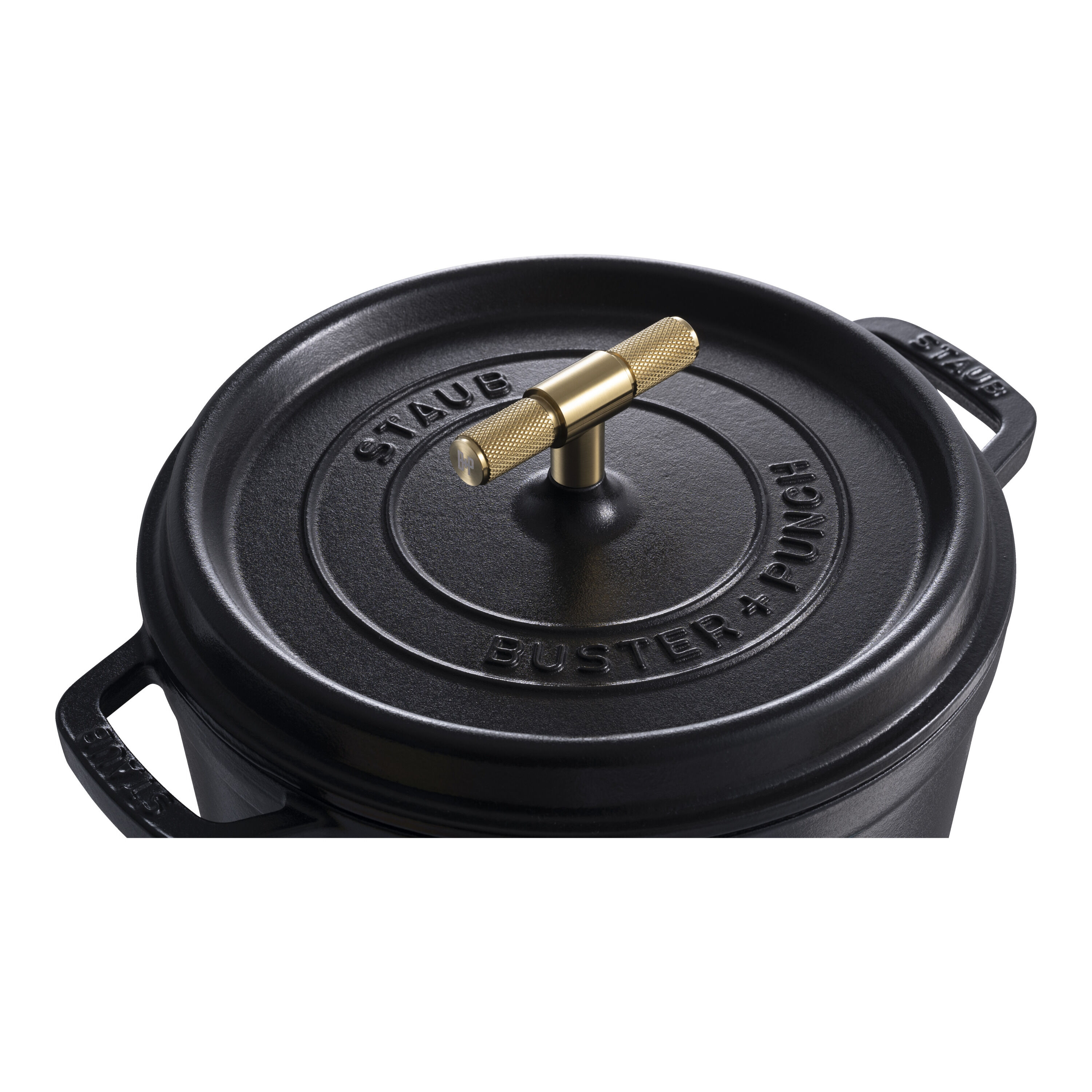 Staub        La Cocotte                Cocotte Buster+Punch 24 cm, rund, Schwarz, Gusseisen