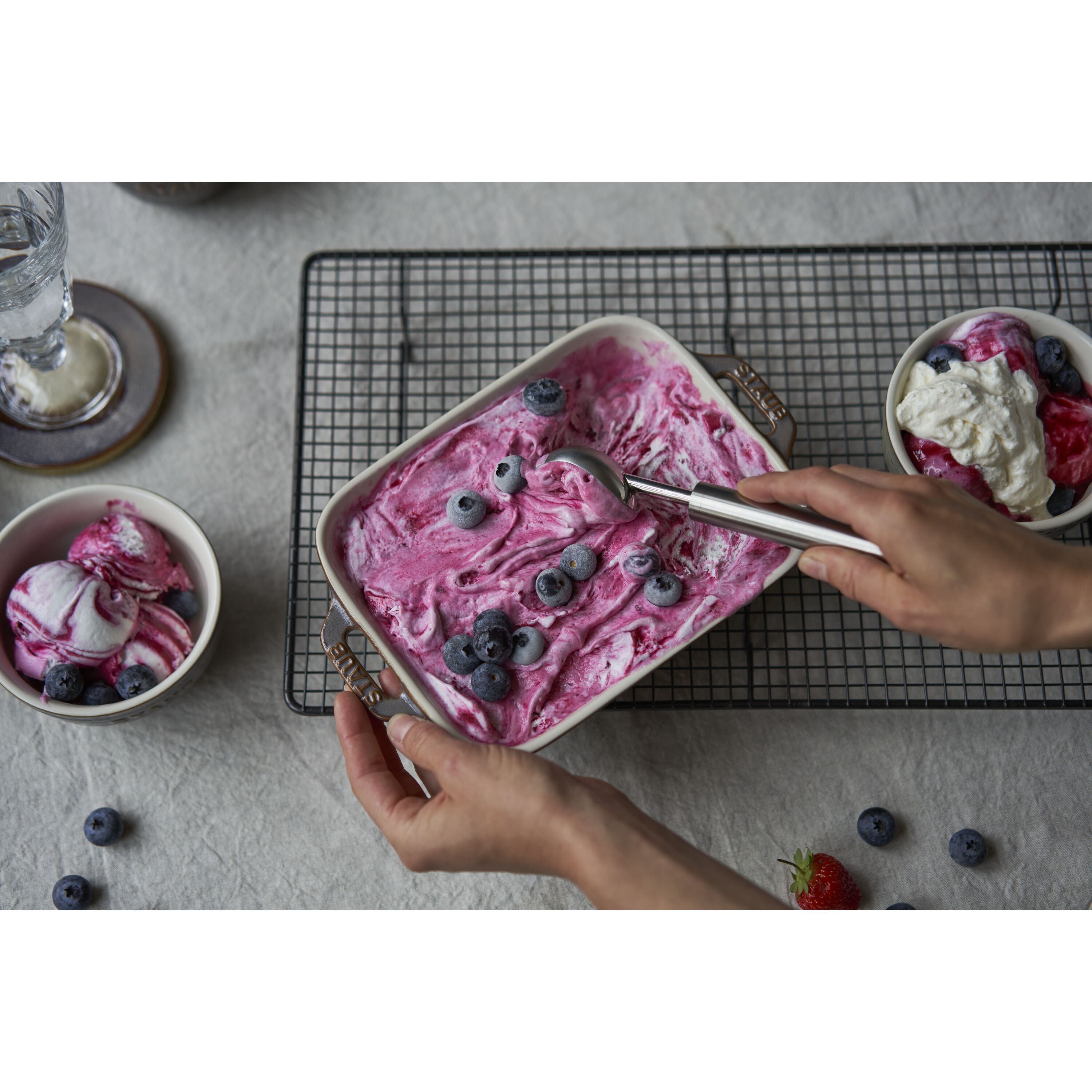 Staub        Ceramique                Ofenformenset 3-tlg, rechteckig, Antik-Grau, Keramik