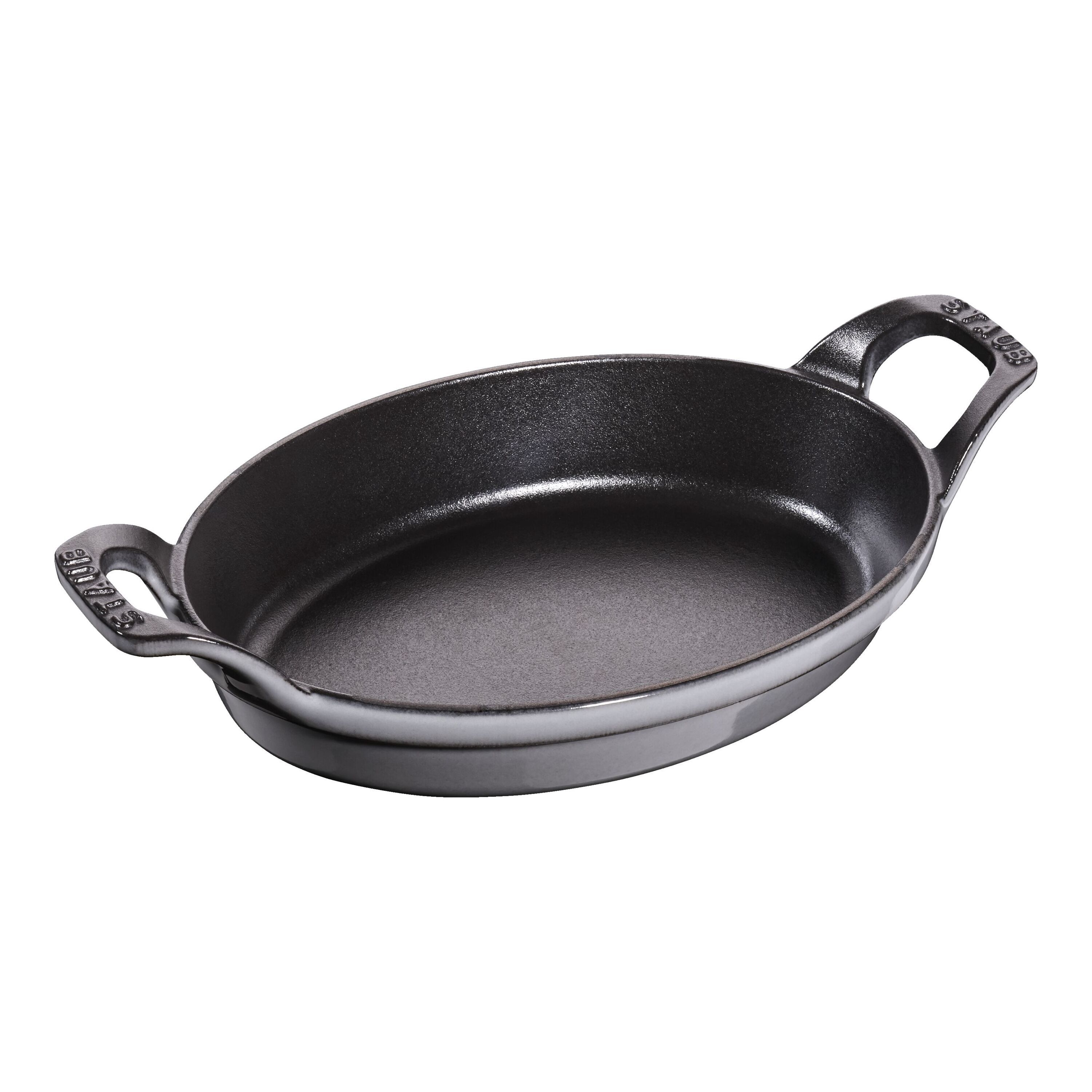 Staub        Specialities                Ofenform 21 cm, oval, Graphit-Grau, Gusseisen