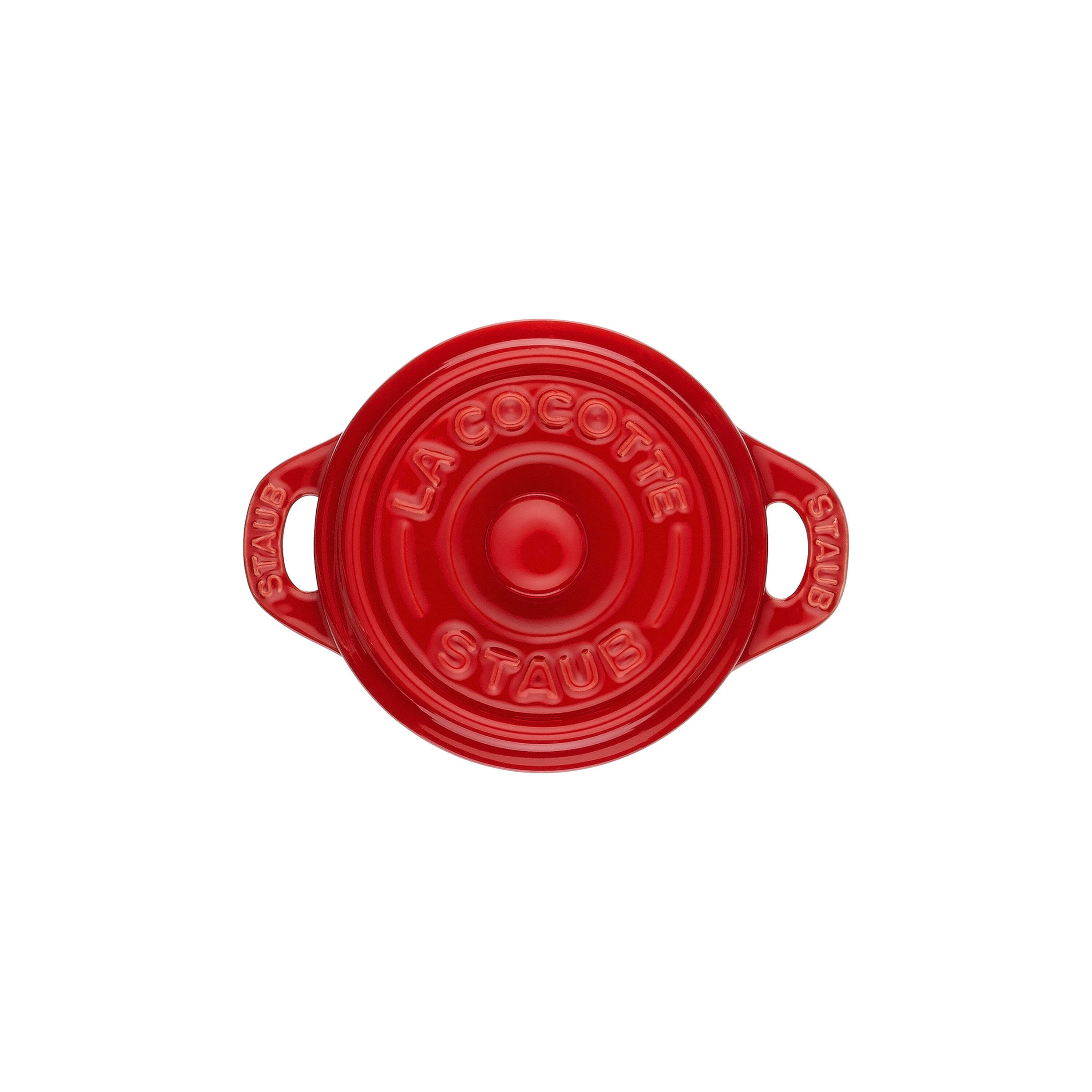 Staub        Ceramique                Mini Cocotte 10 cm, rund, Kirsch-Rot, Keramik