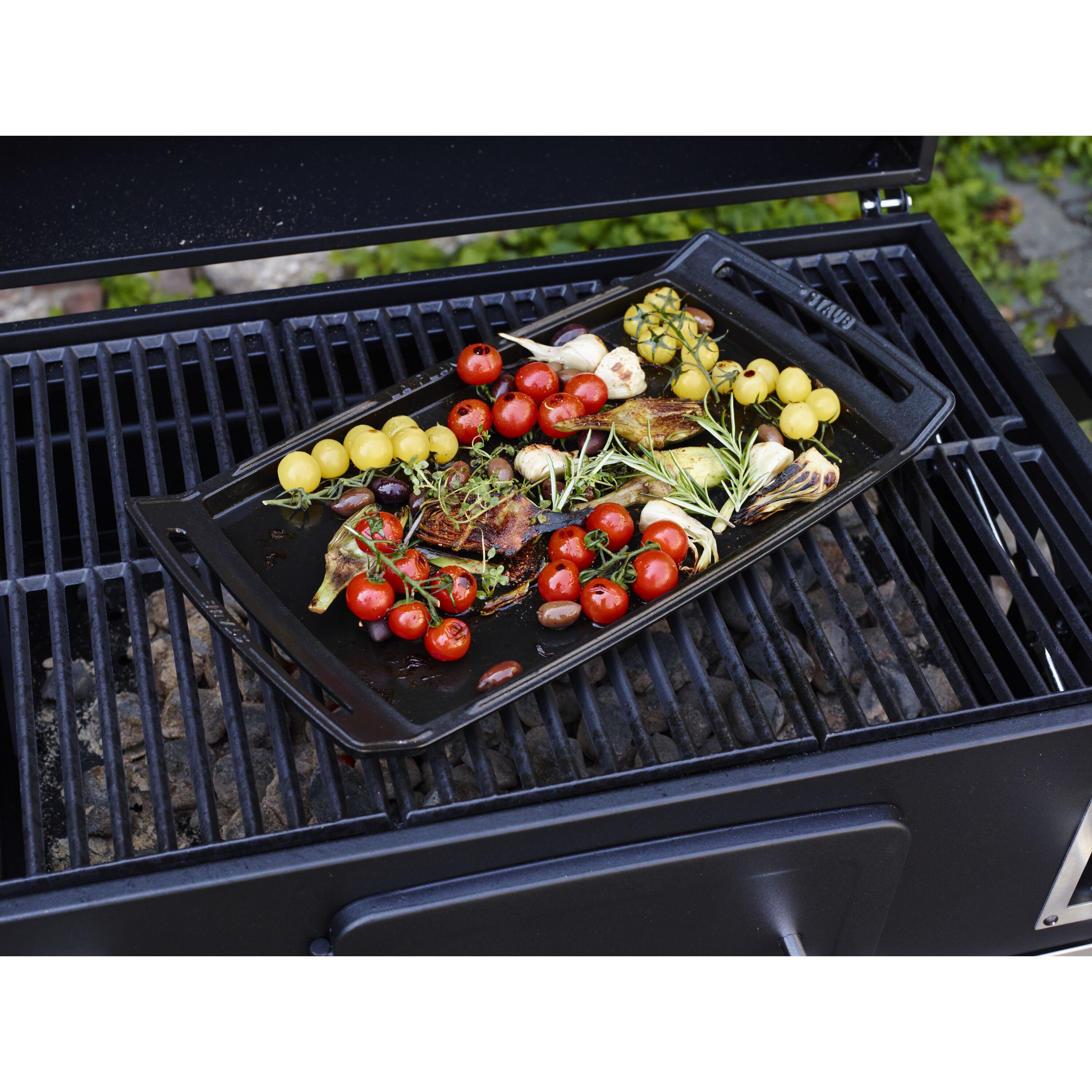 Staub        Pans                Plancha 48 cm x 25 cm, rechteckig, Schwarz, Gusseisen