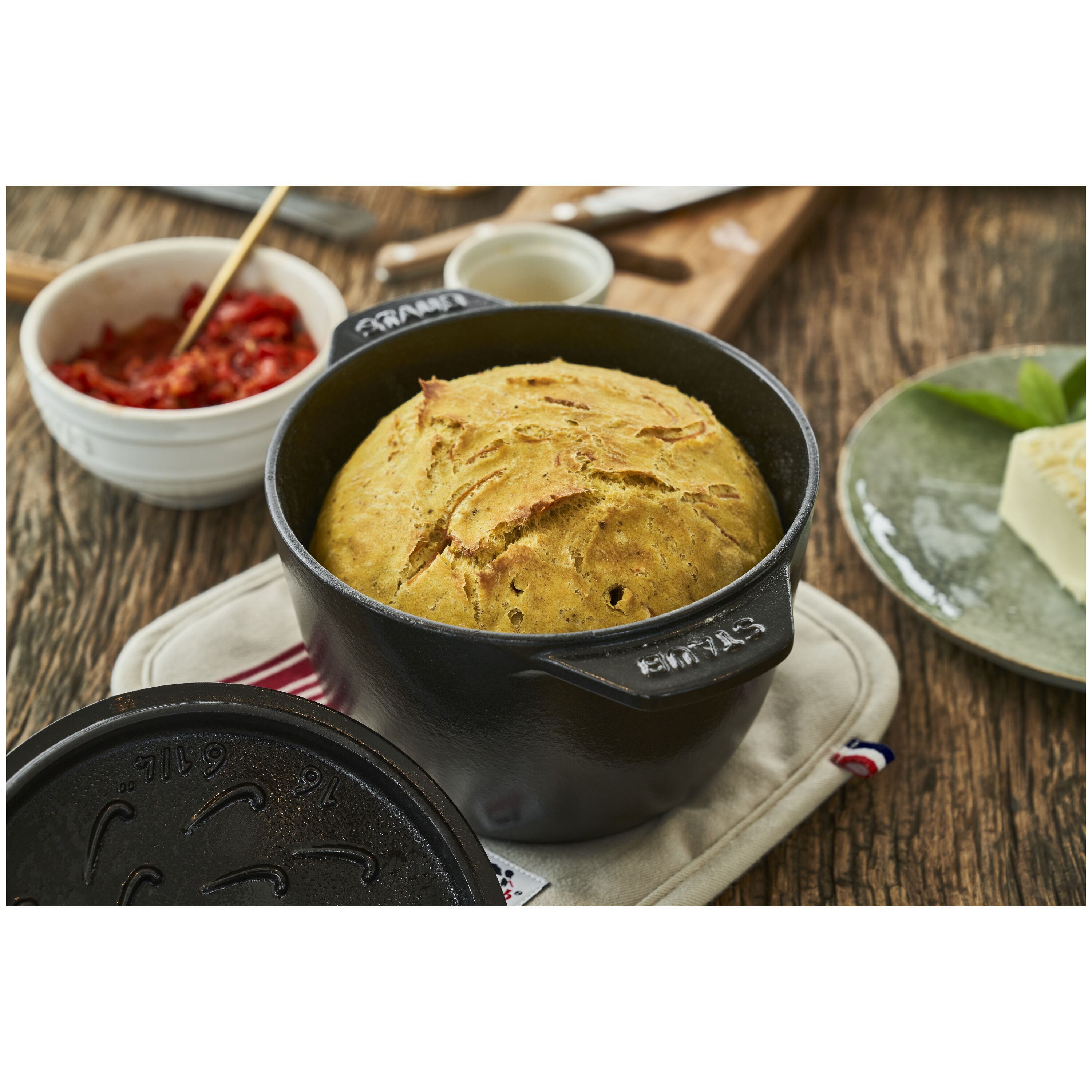Staub        La Cocotte                Reis-Cocotte 16 cm, rund, Schwarz, Gusseisen
