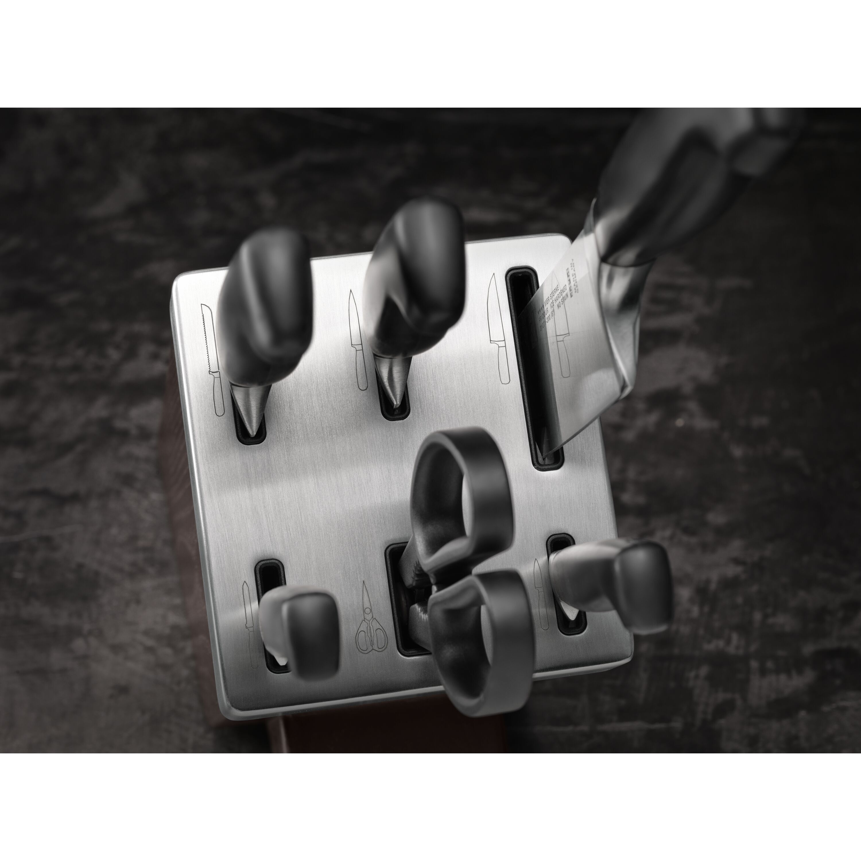 ZWILLING        **** VIER STERNE                7-tlg, Selbstschärfender Messerblock, Schwarz