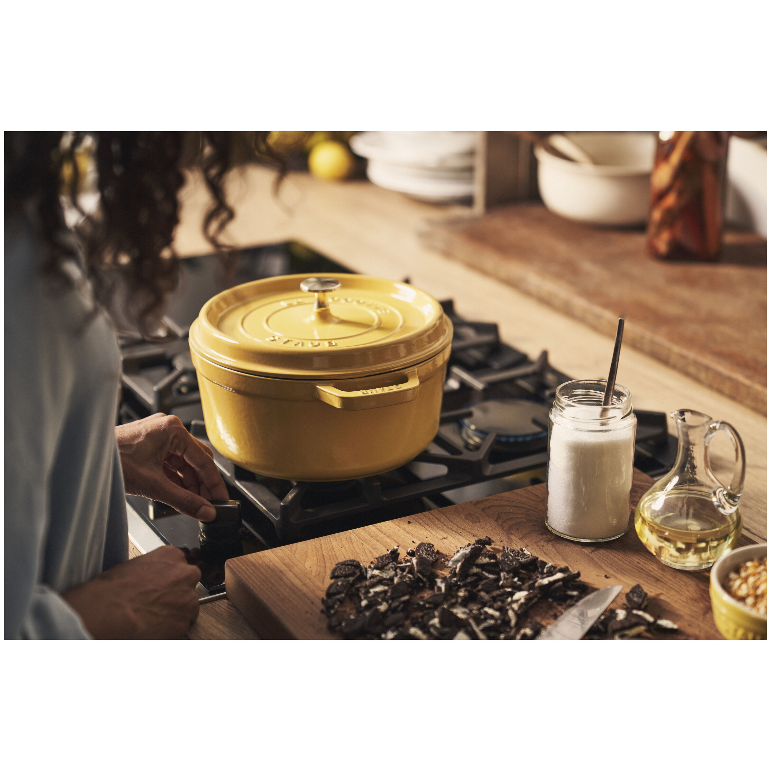 Staub        La Cocotte                Cocotte 24 cm, rund, Citron, Gusseisen