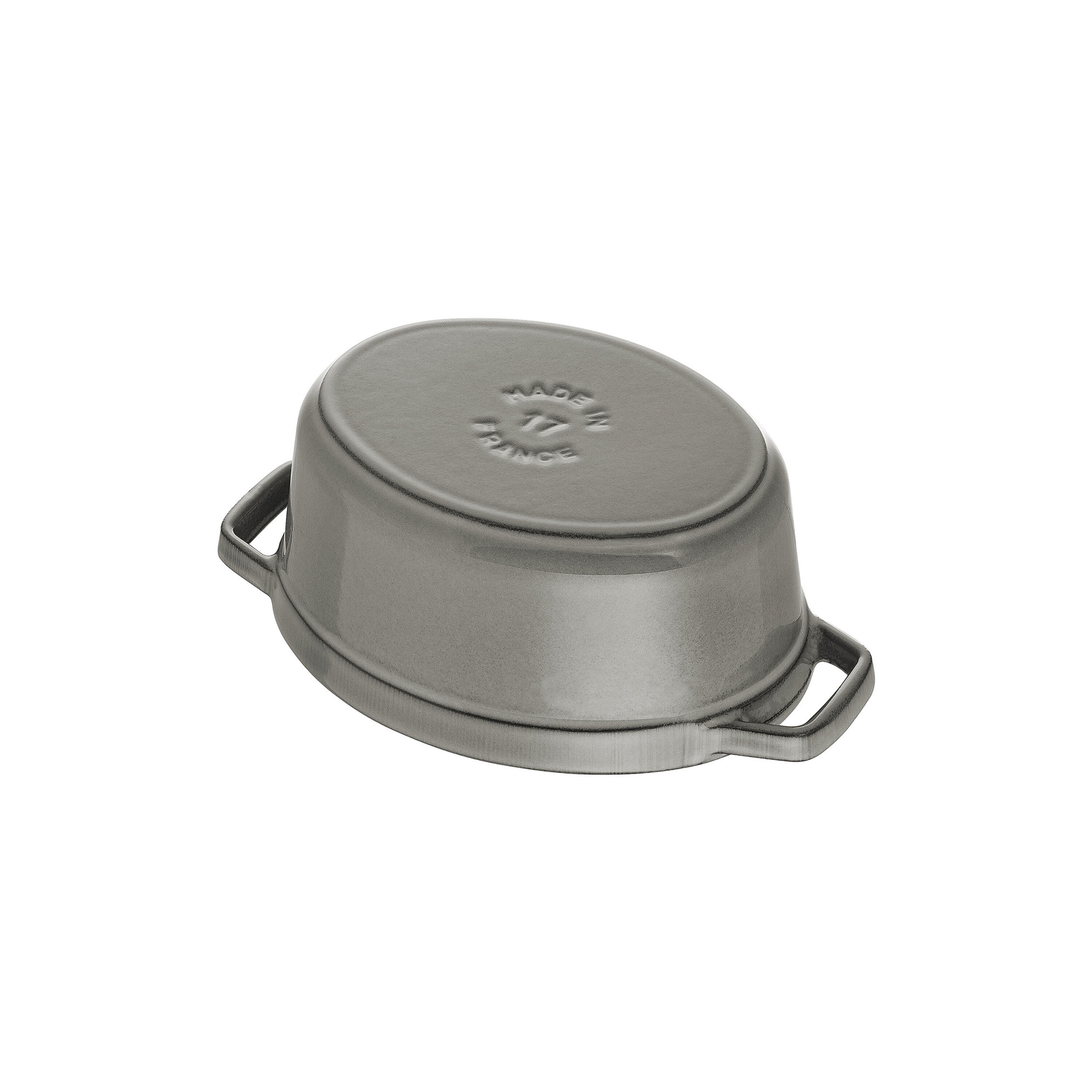 Staub        La Cocotte                Cocotte Schweinedeckel 17 cm, oval, Graphit-Grau, Gusseisen
