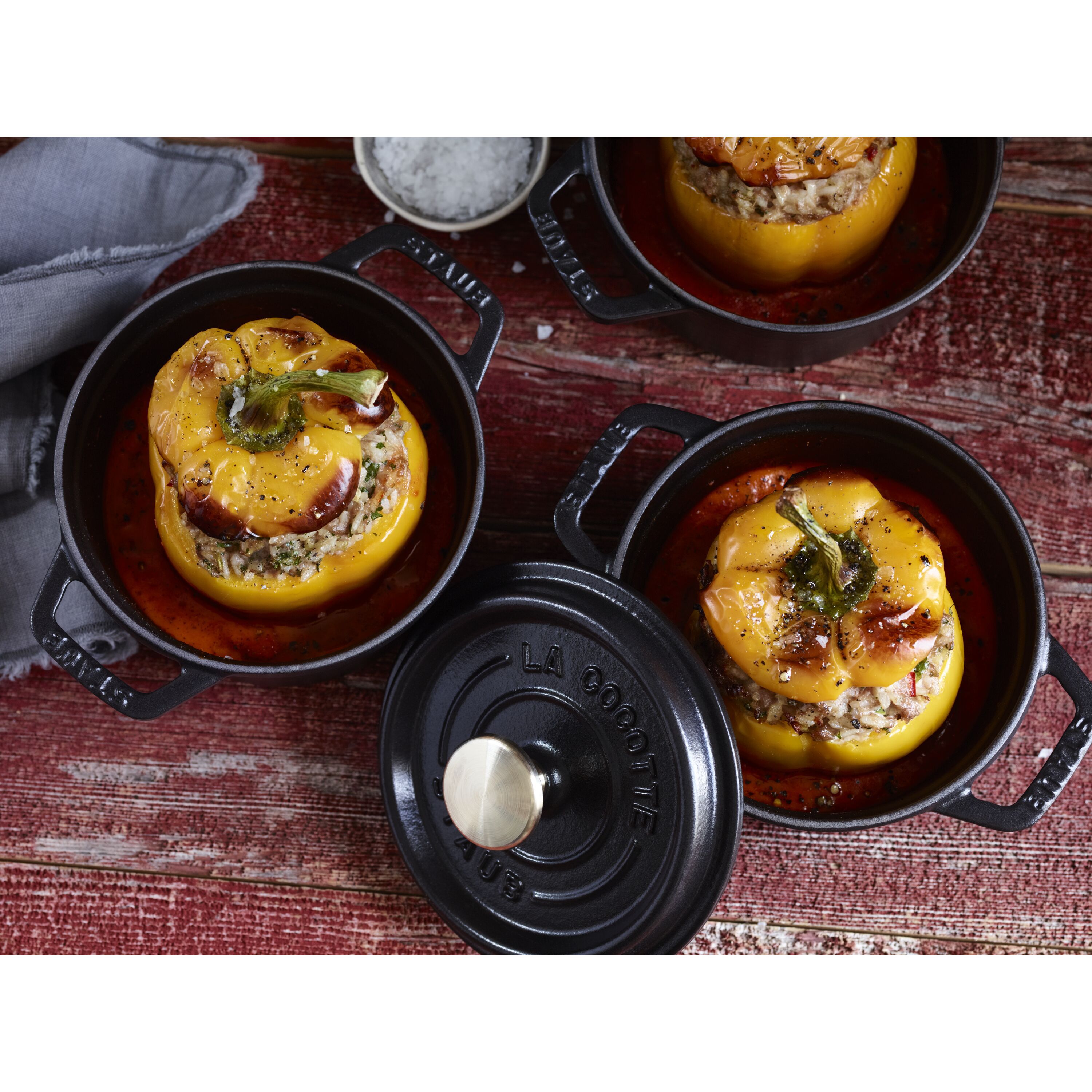 Staub        La Cocotte                Cocotte 12 cm, rund, Schwarz, Gusseisen