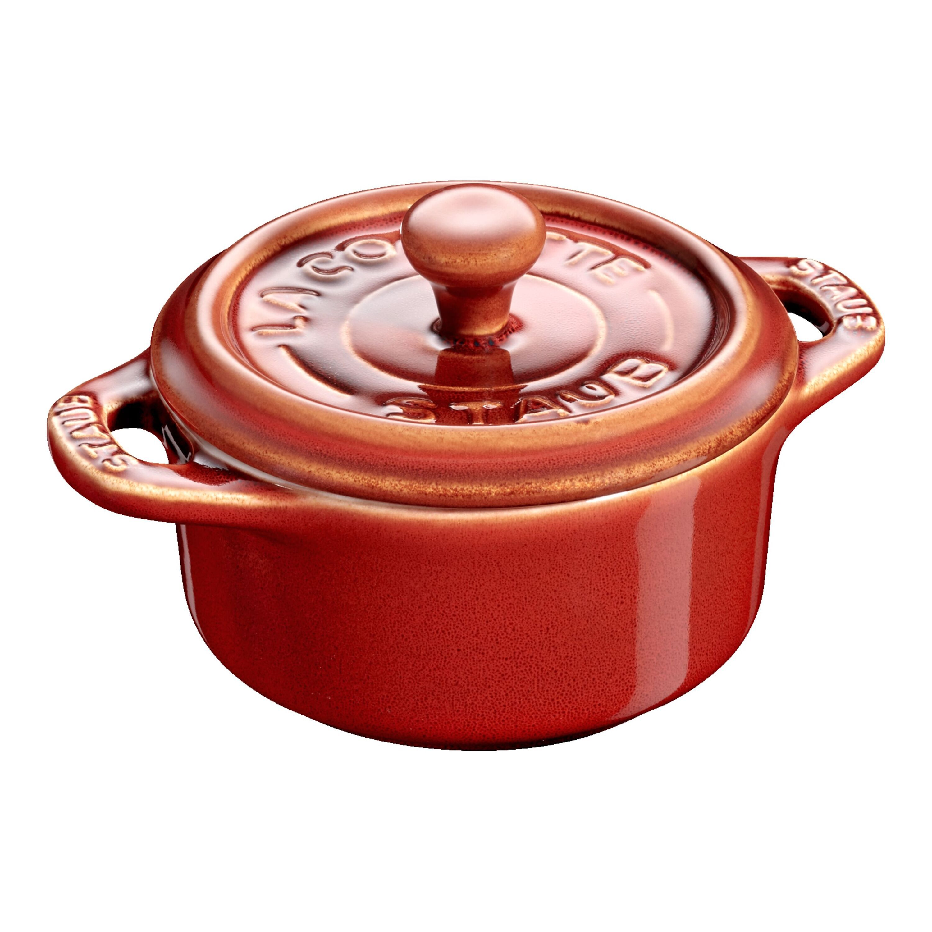 Staub        Ceramique                Mini Cocotte 10 cm, rund, Antik-Kupfer, Keramik