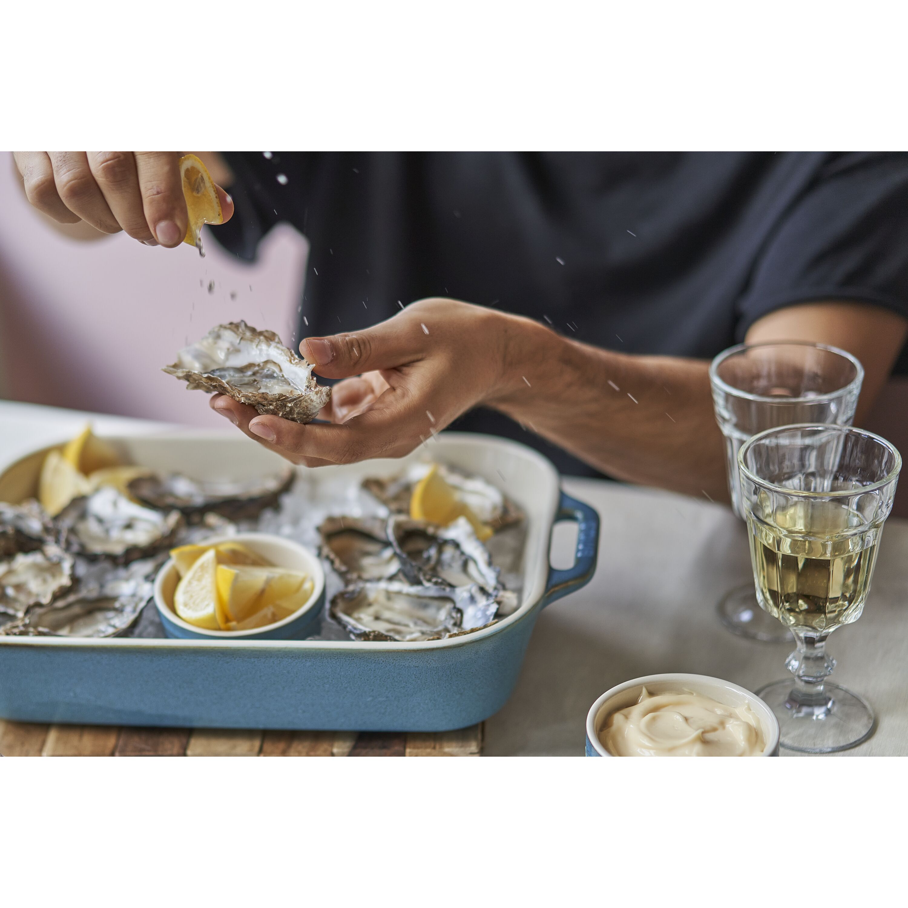 Staub        Ceramique                Ofenformenset 3-tlg, rechteckig, Antik-Türkis, Keramik