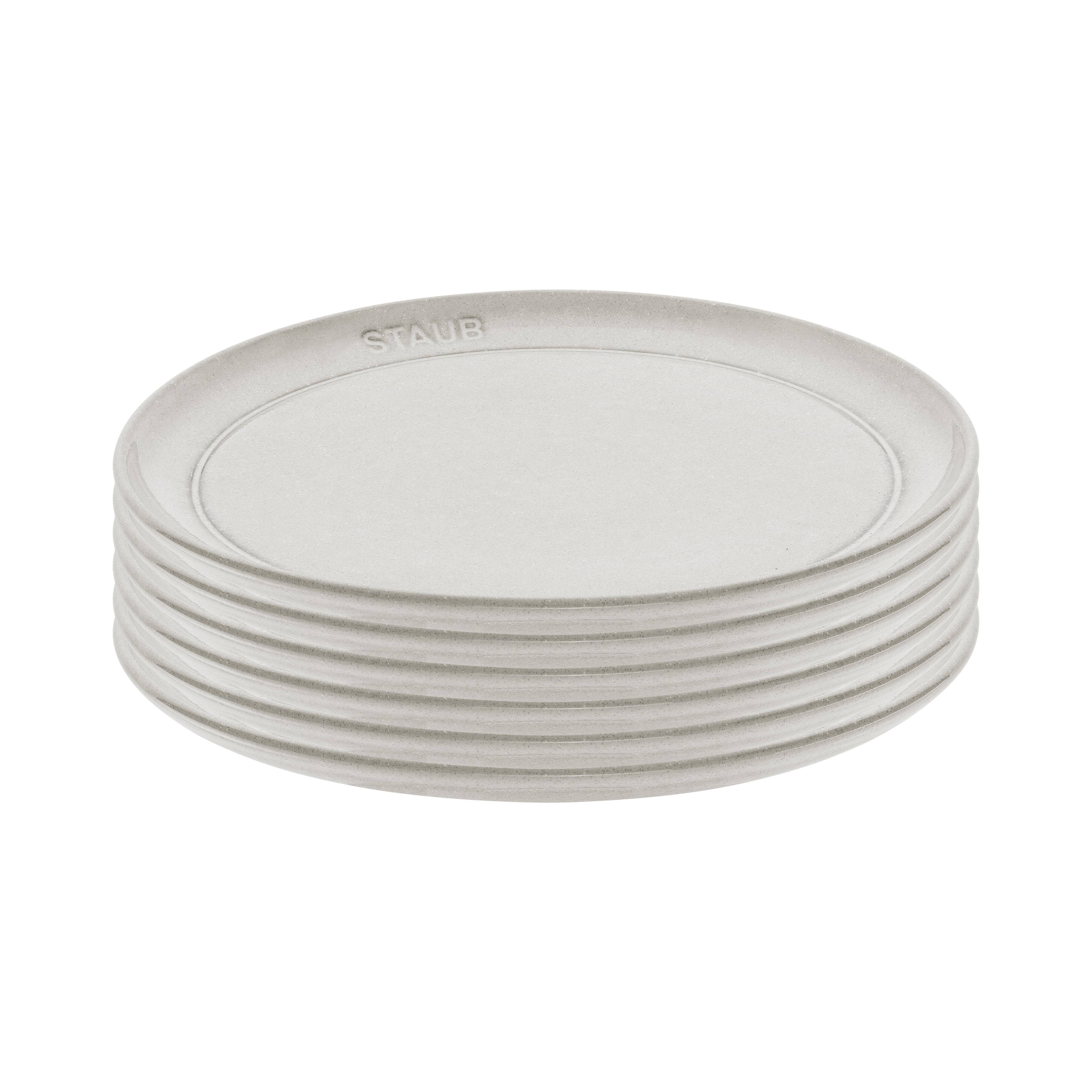 Staub        Dining Line                Tellerset 6-tlg, 22 cm, Weisser Trüffel