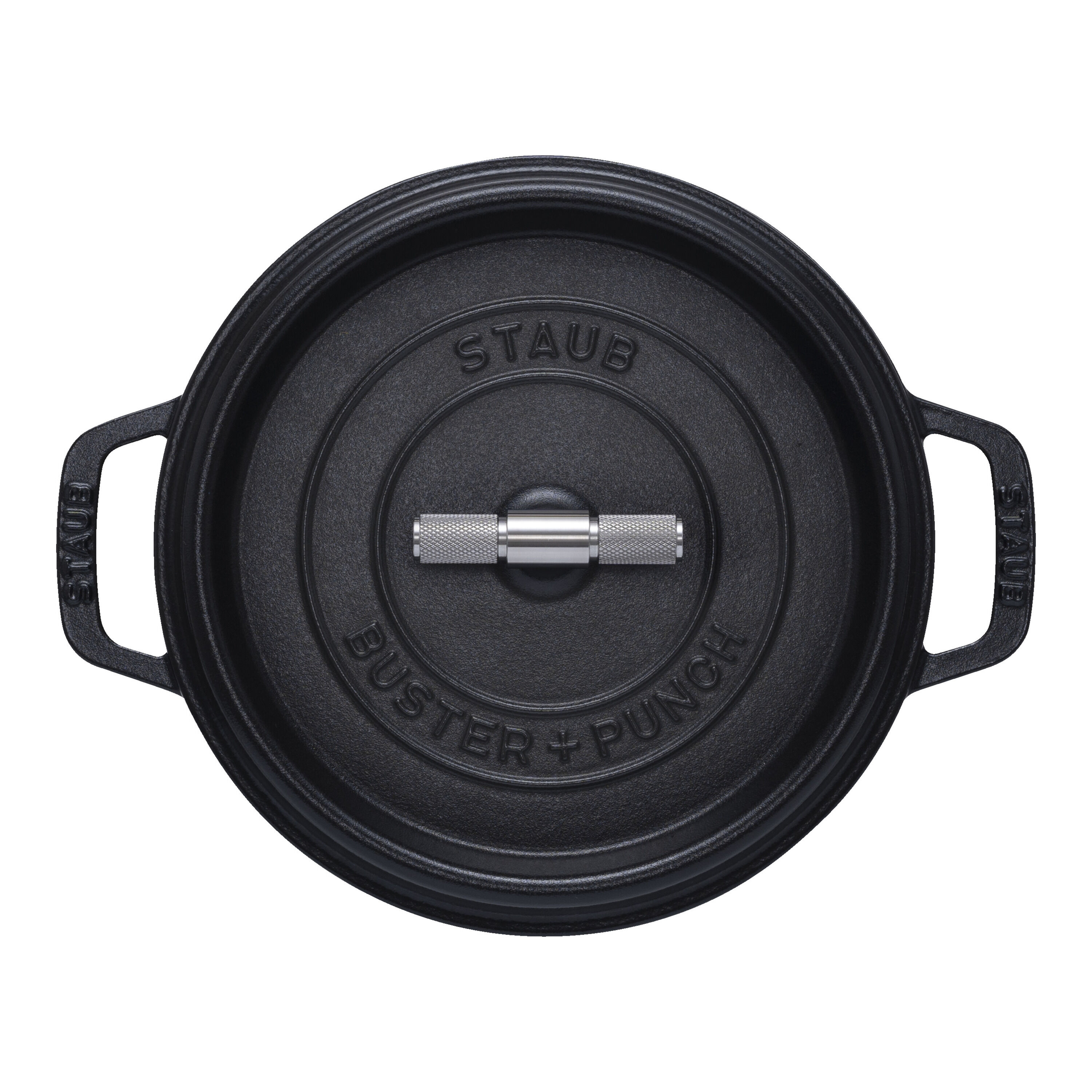 Staub        La Cocotte                Cocotte Buster+Punch 24 cm, rund, Schwarz, Gusseisen