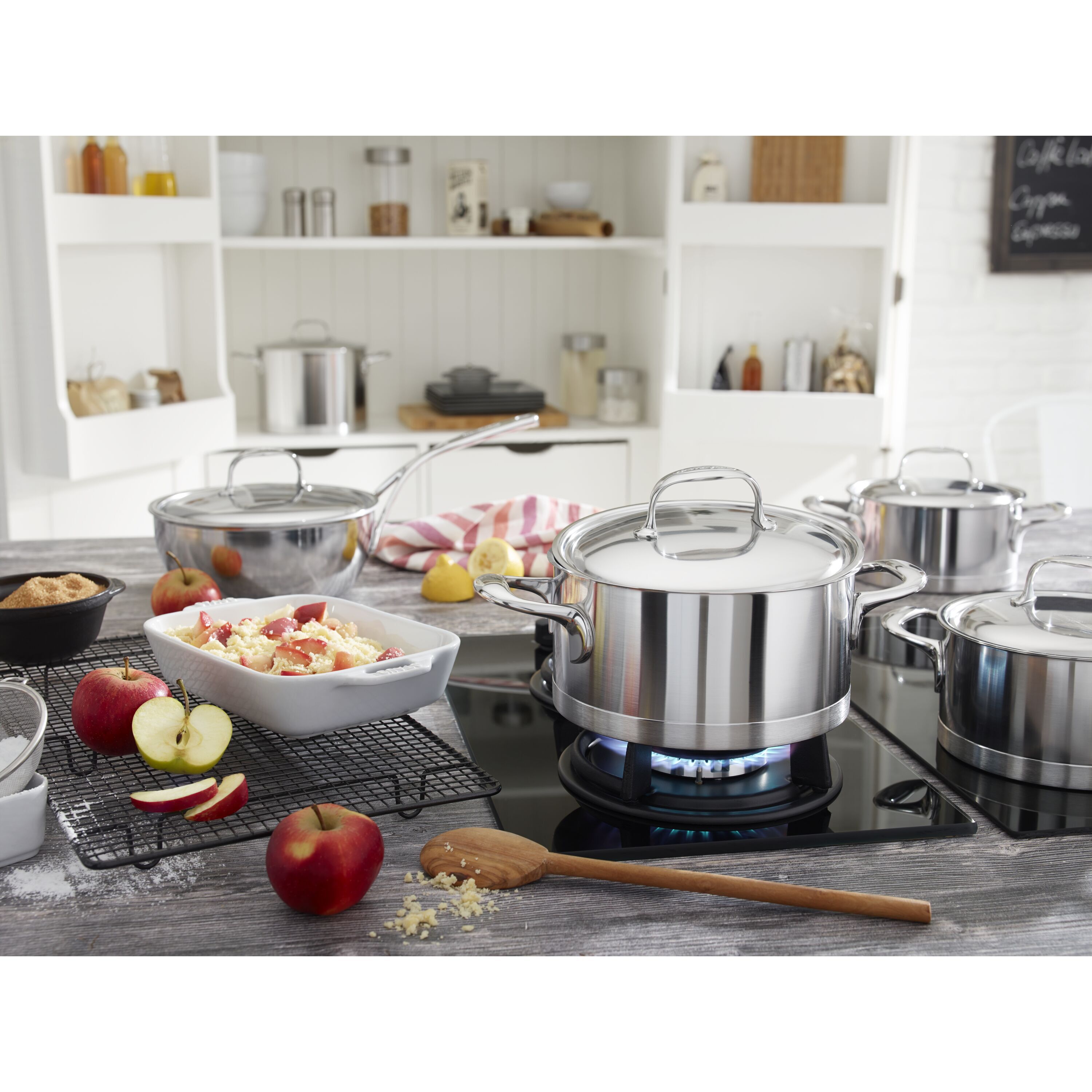 Demeyere        Atlantis 7                Bratentopf mit Deckel 24 cm, 18/10 Edelstahl