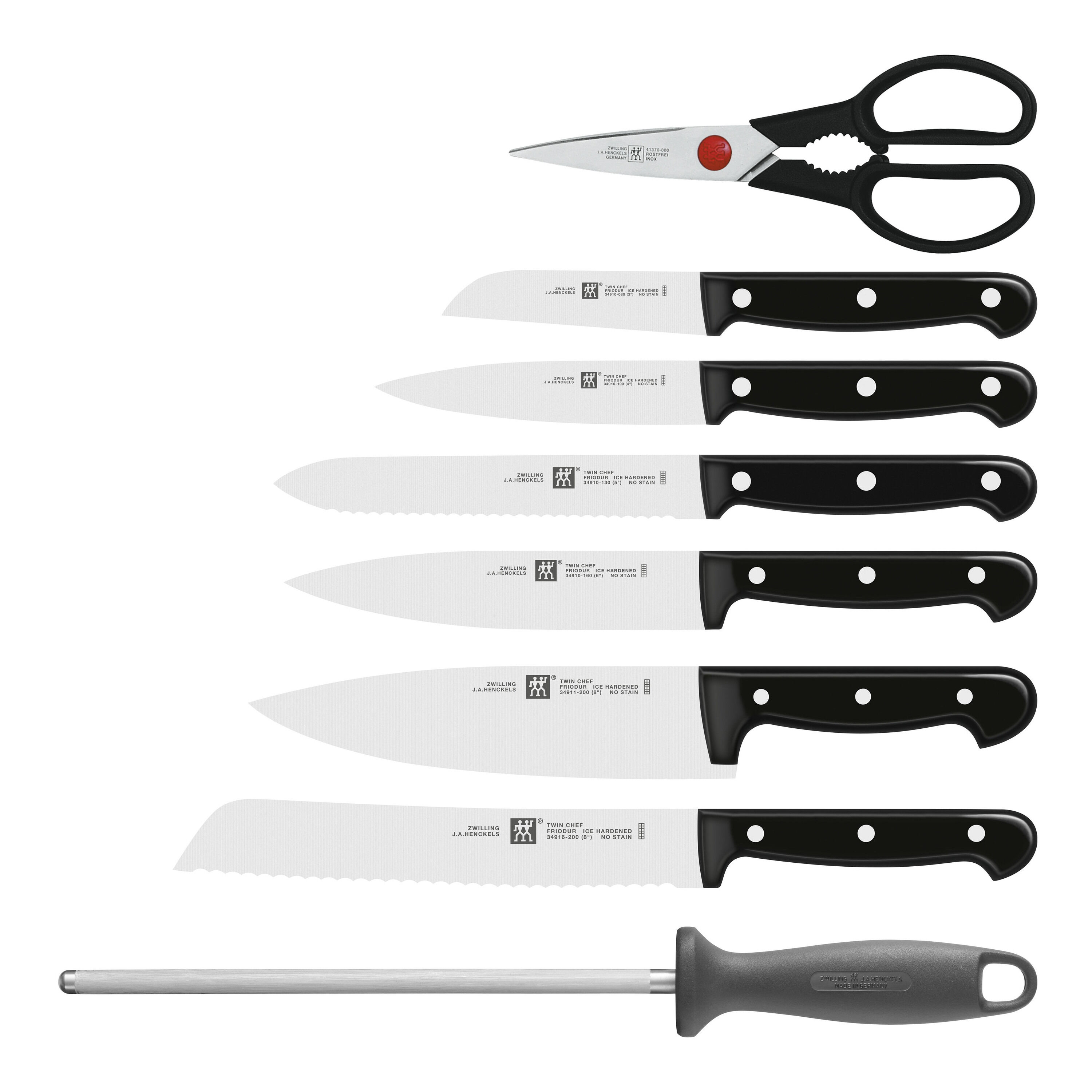 ZWILLING        TWIN Chef 2                9-tlg, Messerblockset, Anthrazit