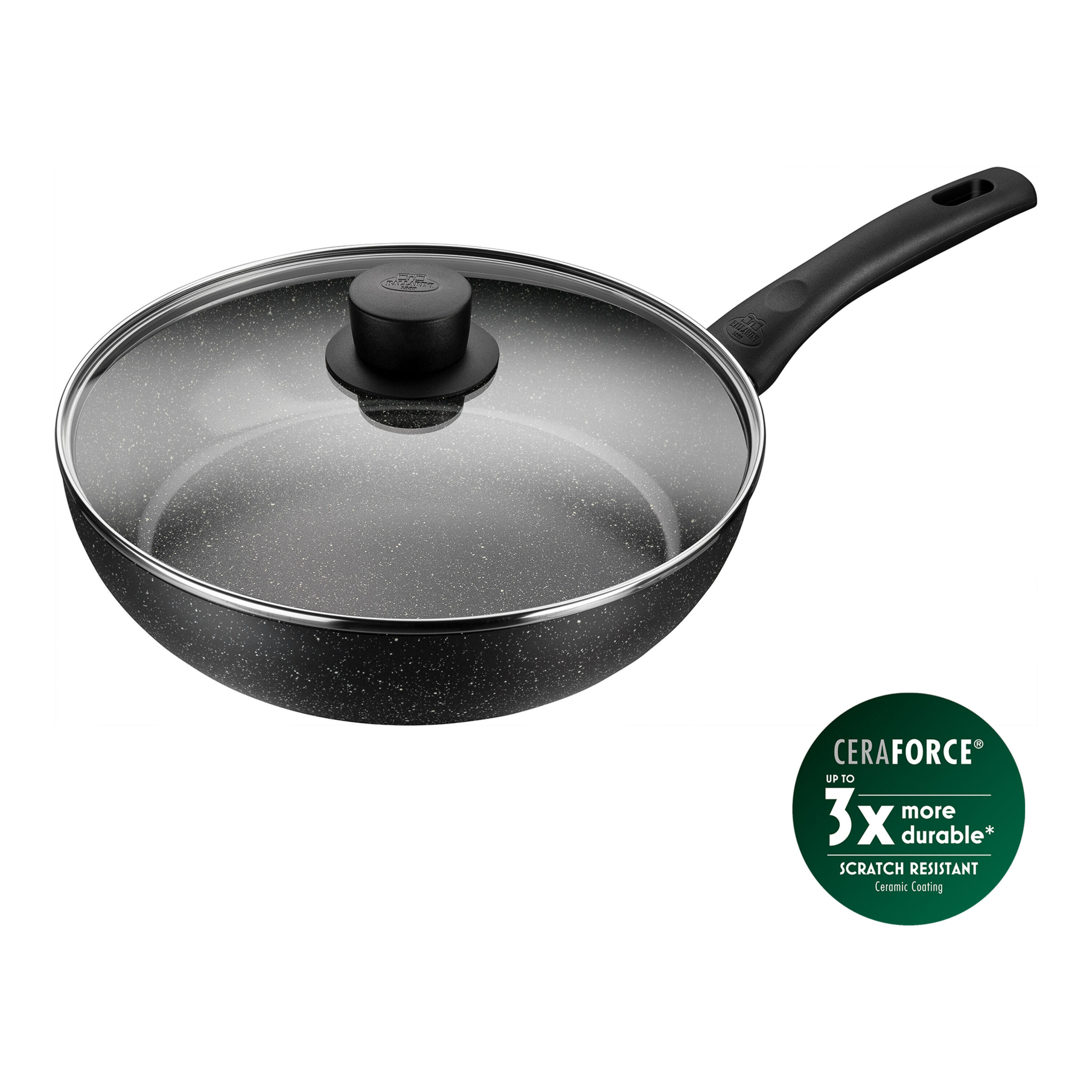 BALLARINI        Vipiteno                Schmorpfanne mit Deckel, 28 cm, Aluminium, Keramische Antihaftbeschichtung