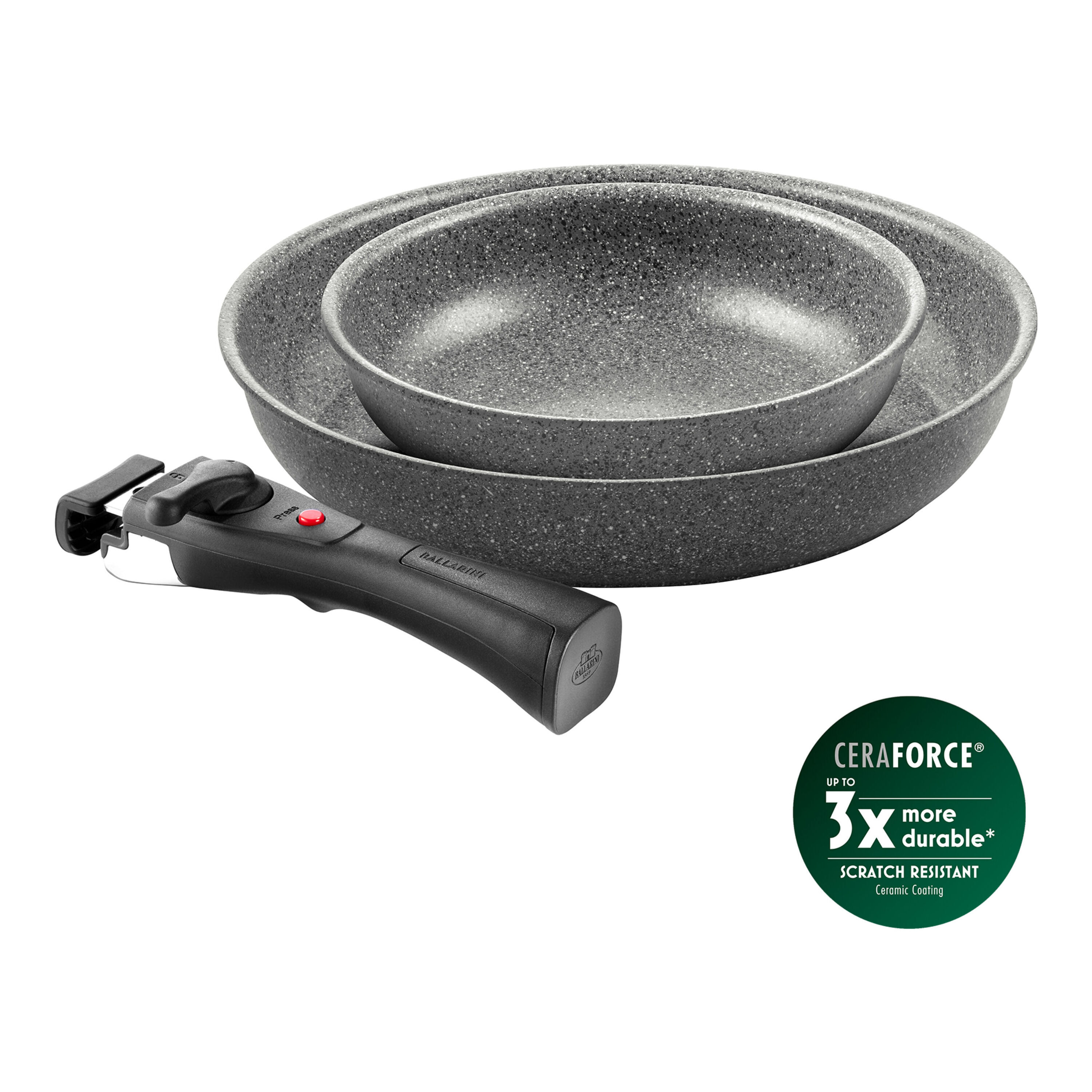 BALLARINI        Torre                Bratpfannenset, 3-tlg, Aluminium, Keramische Antihaftbeschichtung