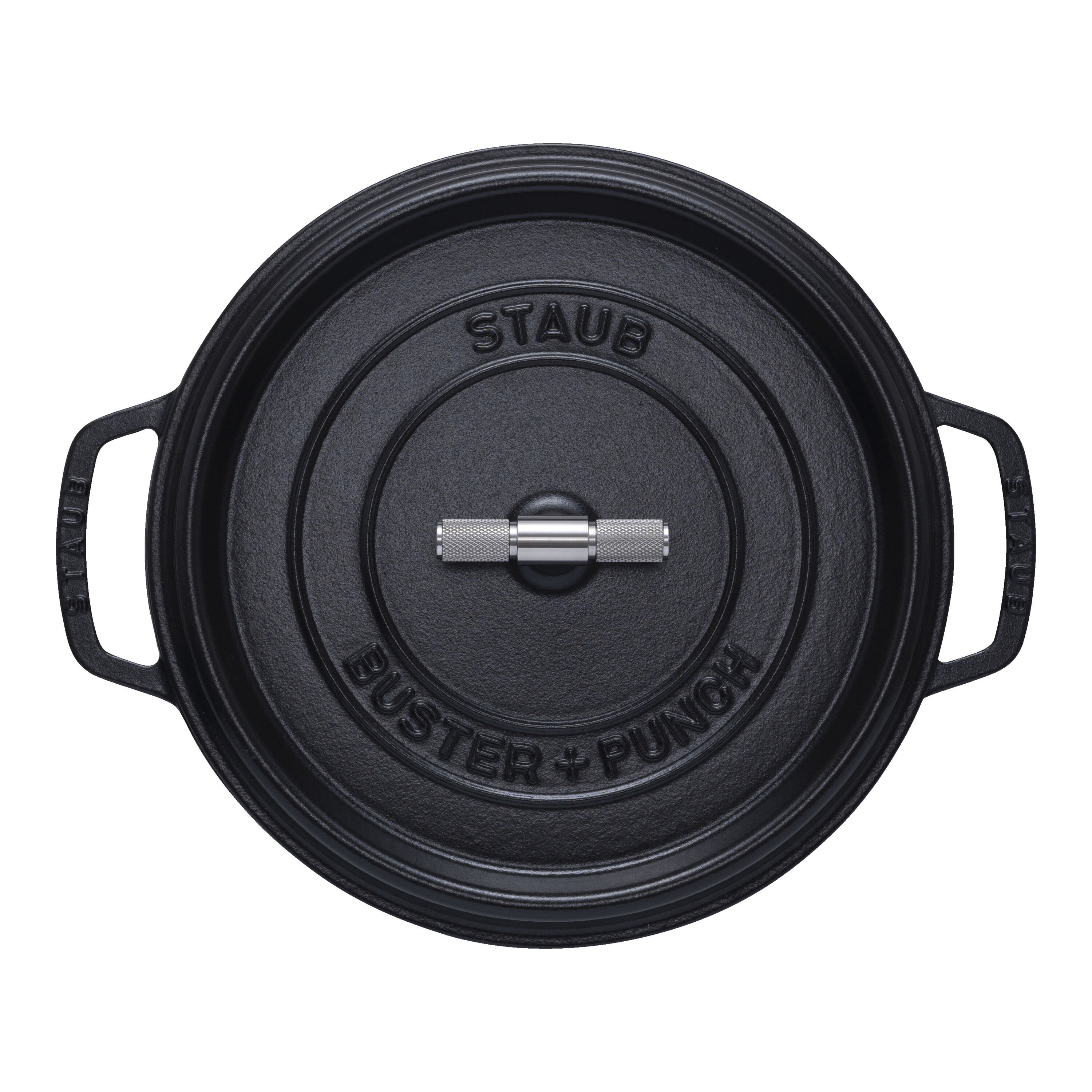 Staub        La Cocotte                Cocotte Buster+Punch 28 cm, rund, Schwarz, Gusseisen