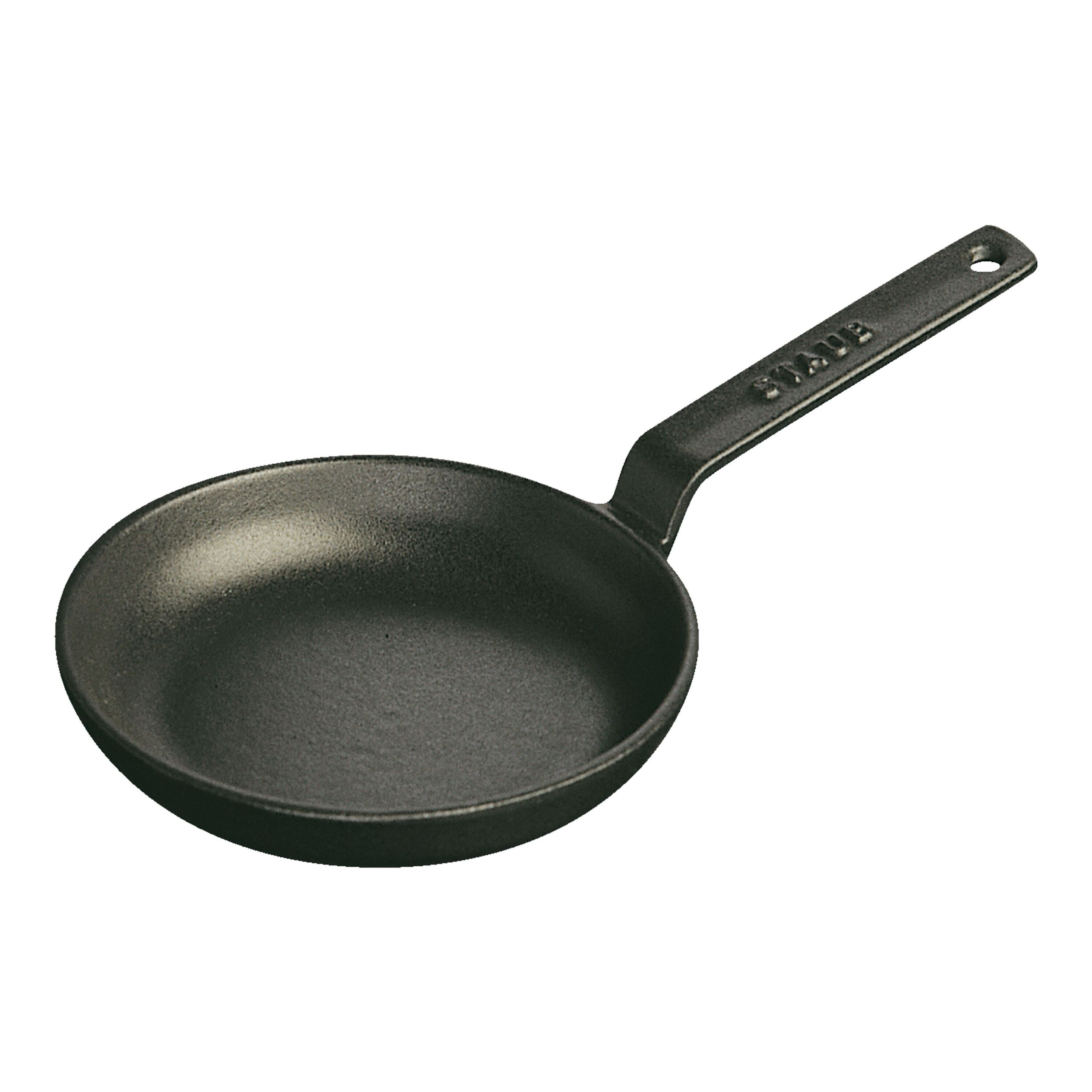 Staub        Pans                Bratpfanne 12 cm, rund, Schwarz, Gusseisen