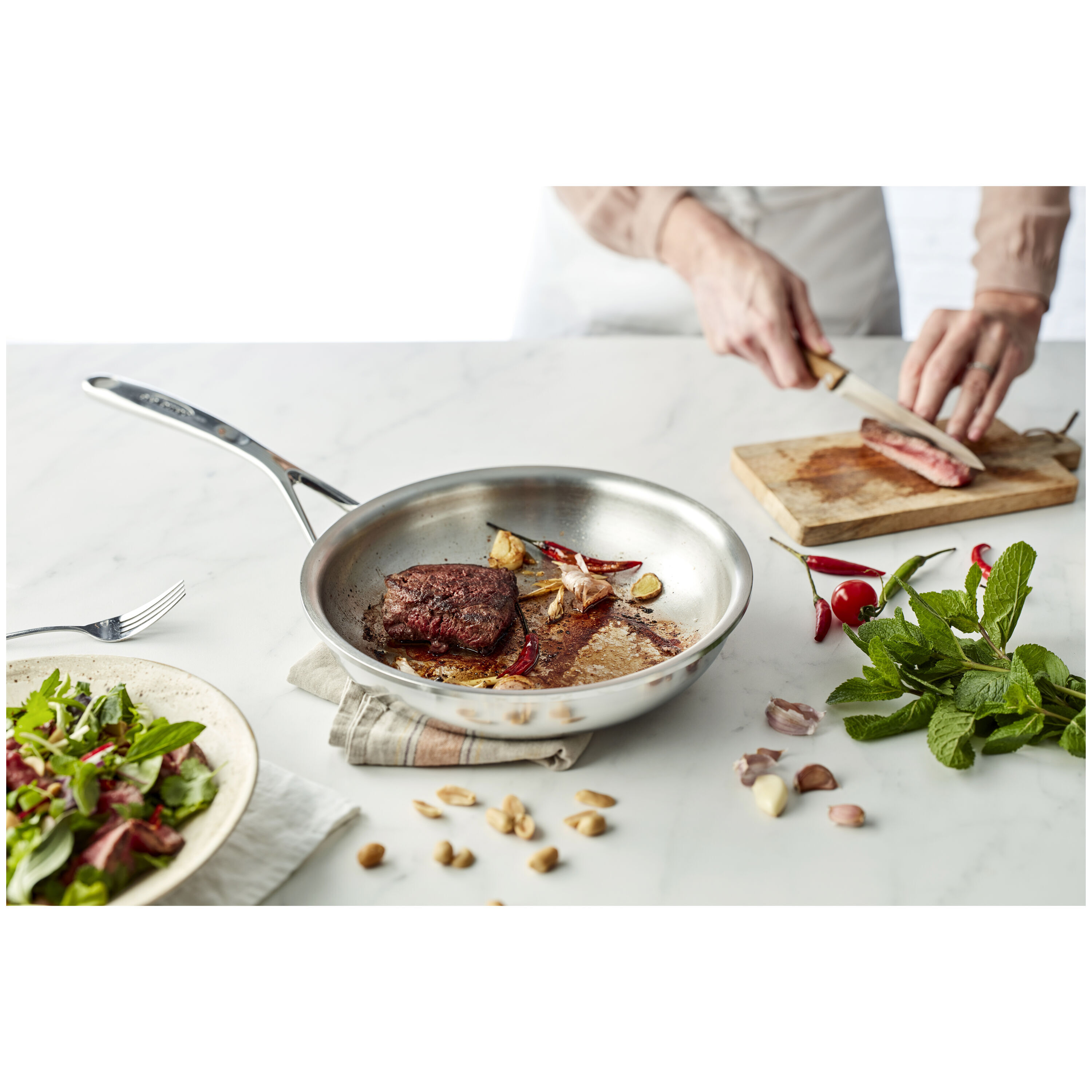 Demeyere        Proline 7                Bratpfanne 24 cm, 18/10 Edelstahl, Silber