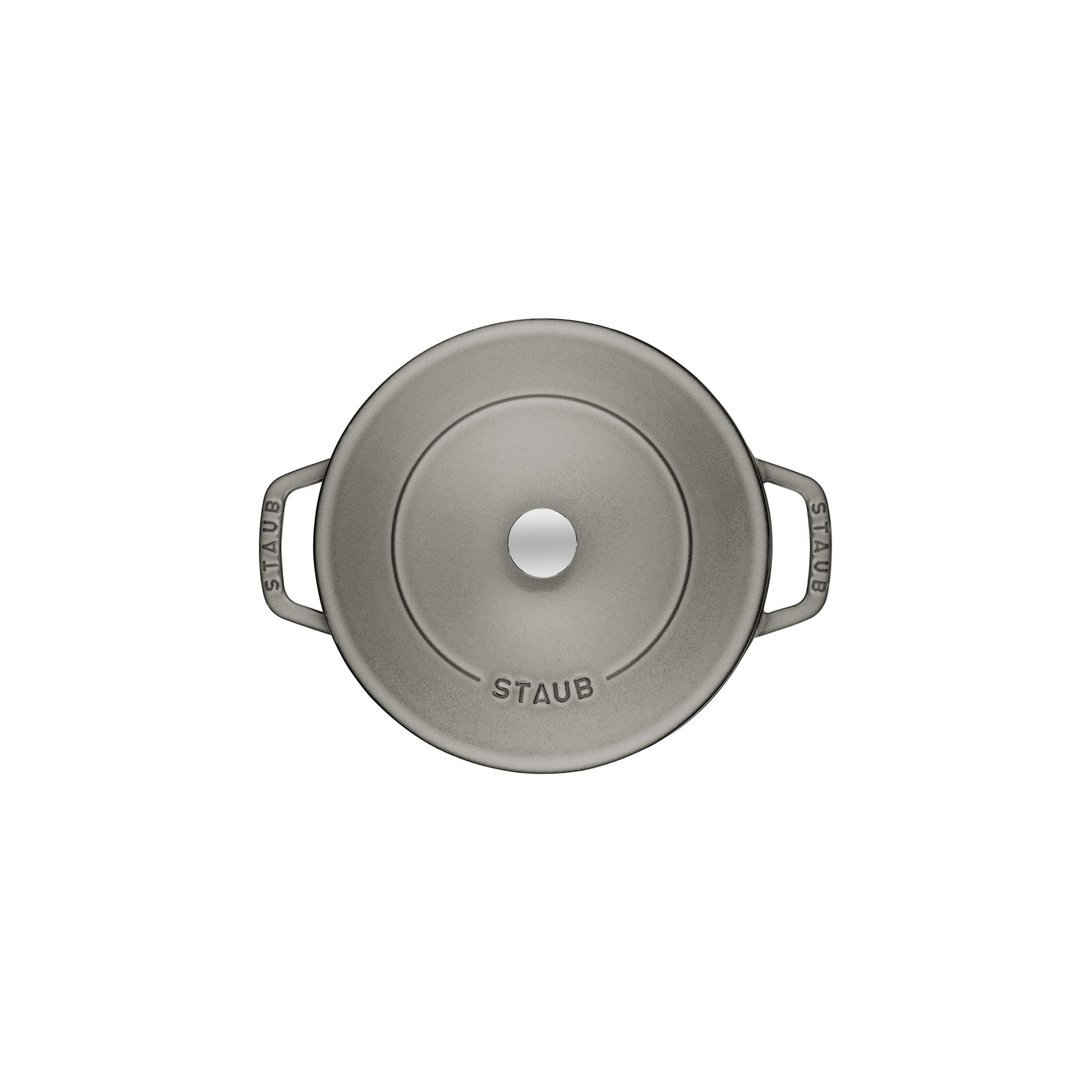 Staub        Braisers                Bräter mit Chistera Drop-Structure 28 cm, rund, Graphit-Grau, Gusseisen