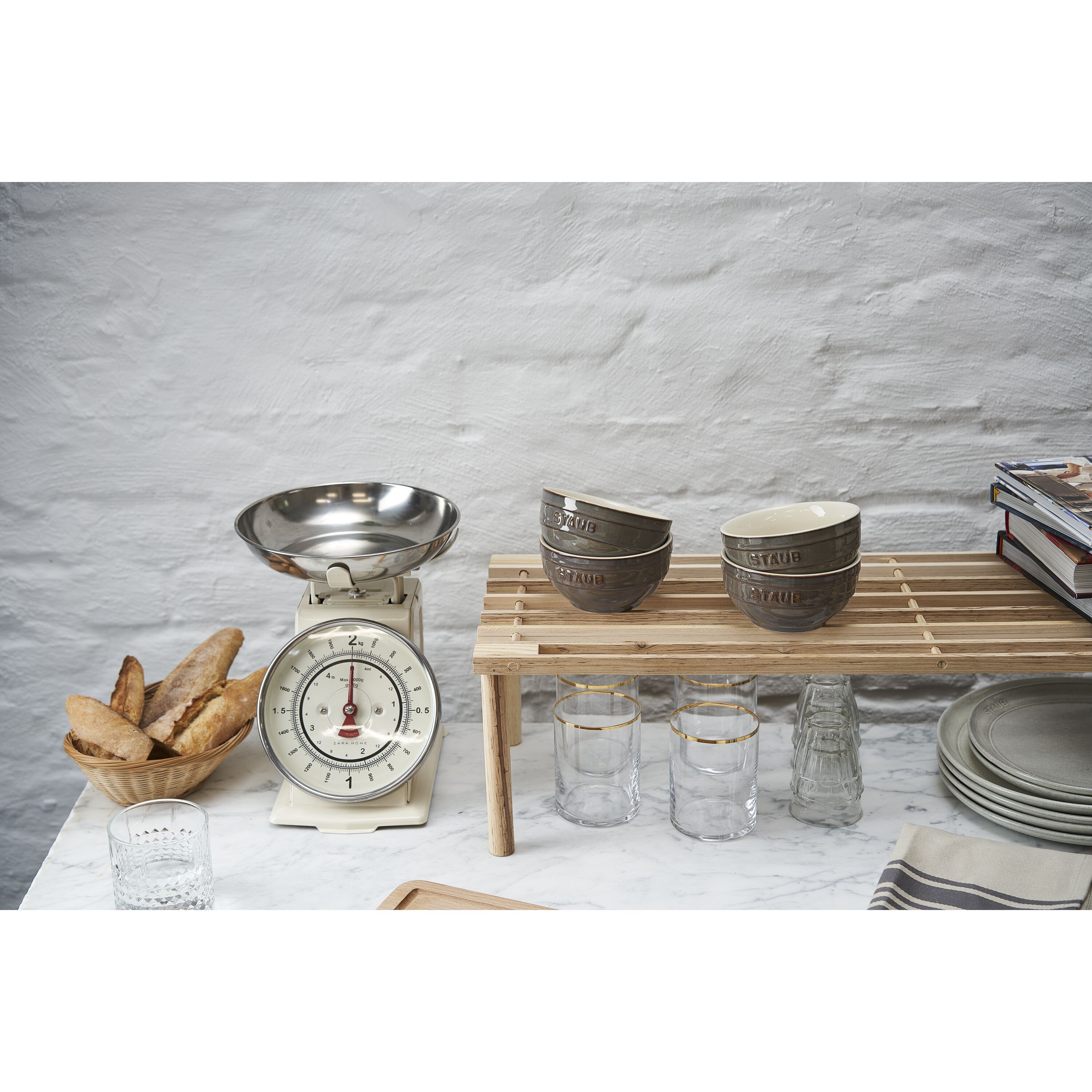 Staub        Ceramique                Schüssel Set 12 cm / 4-tlg, Antik-Grau, Keramik