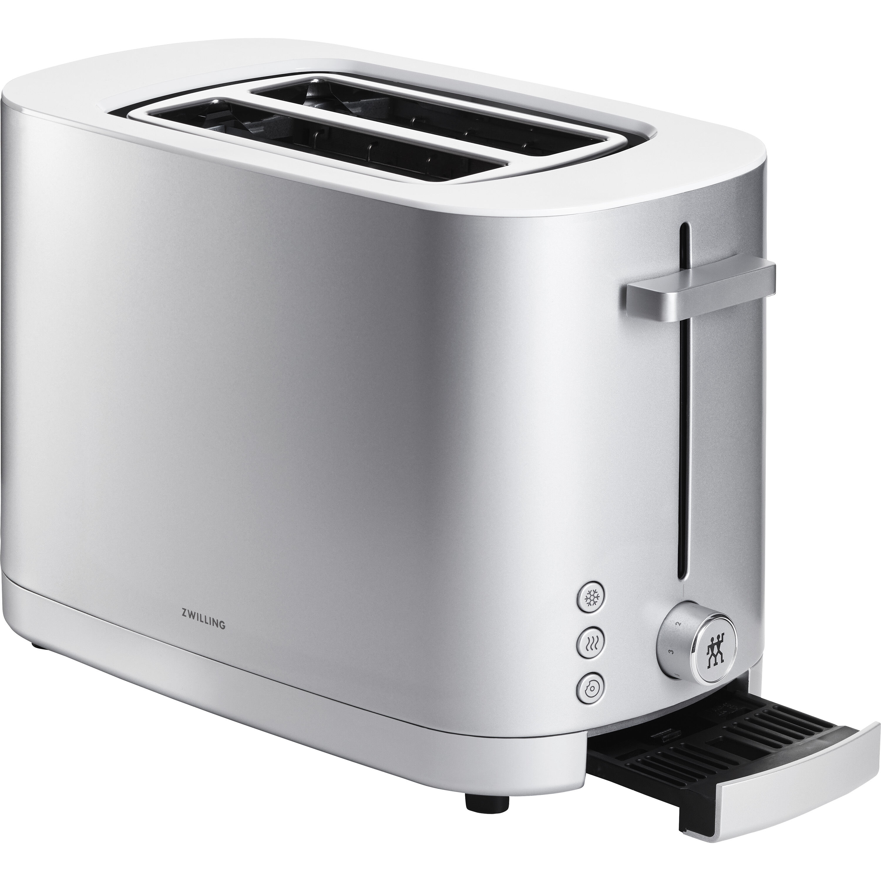 ZWILLING        Enfinigy                Toaster mit Brötchenaufsatz, 2 Schlitze kurz, Silber