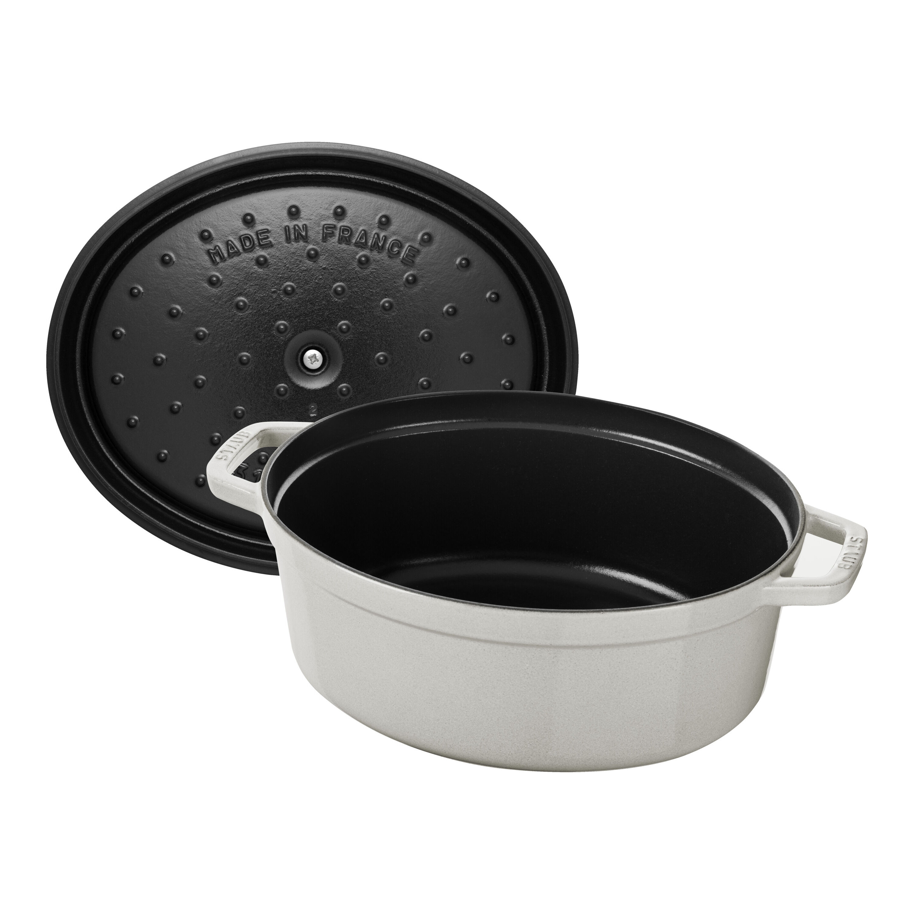 Staub        La Cocotte                Cocotte 31 cm, oval, Weisser Trüffel, Gusseisen