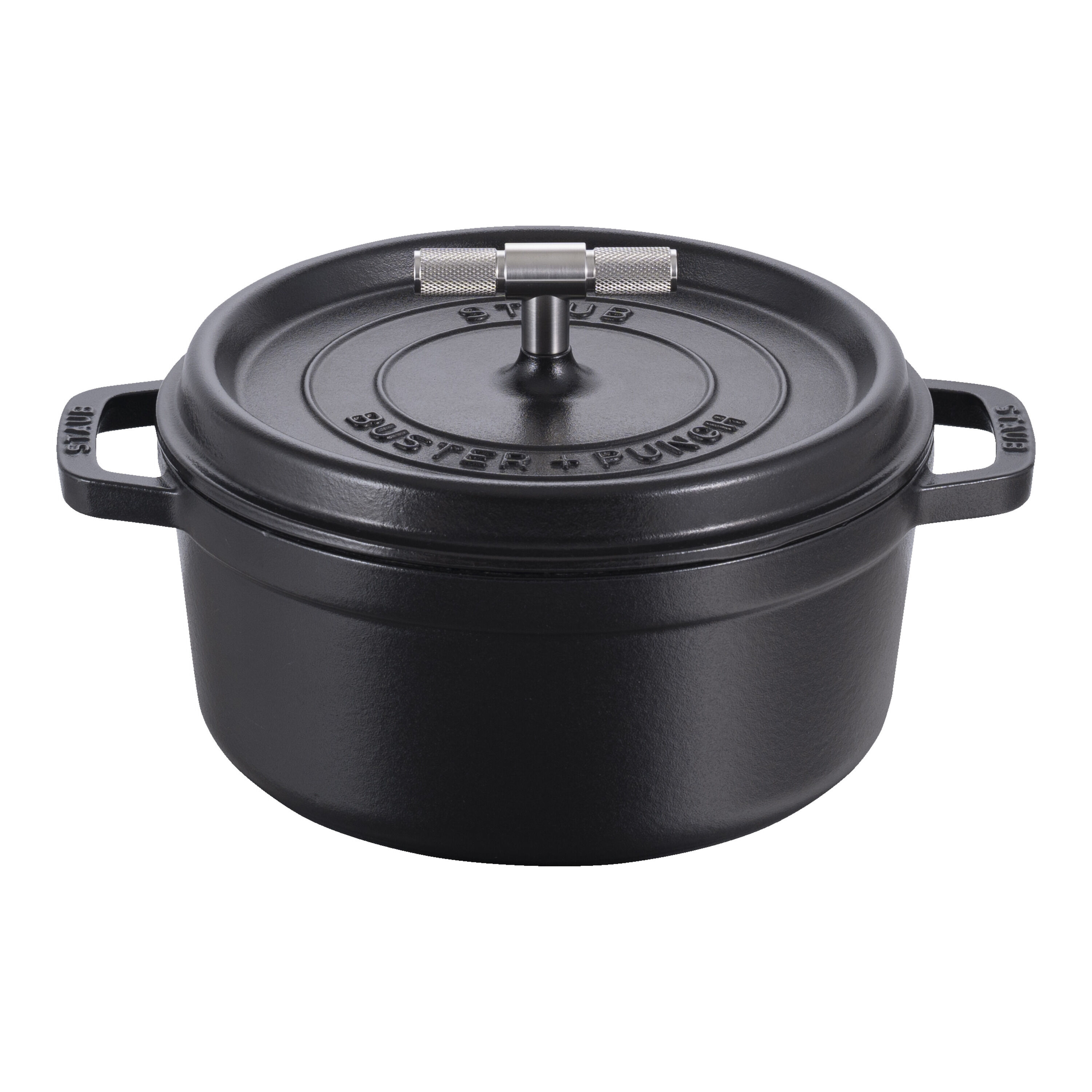 Staub        La Cocotte                Cocotte Buster+Punch 24 cm, rund, Schwarz, Gusseisen