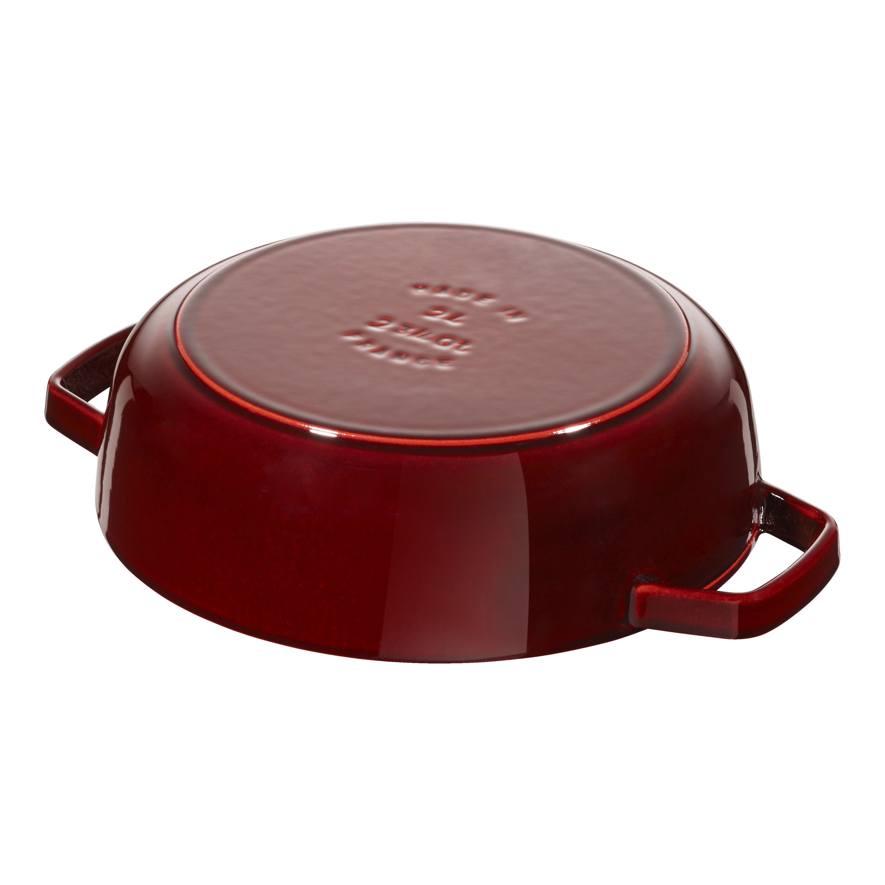 Staub        Braisers                Bräter mit Chistera Drop-Structure 24 cm, rund, Grenadine-Rot, Gusseisen
