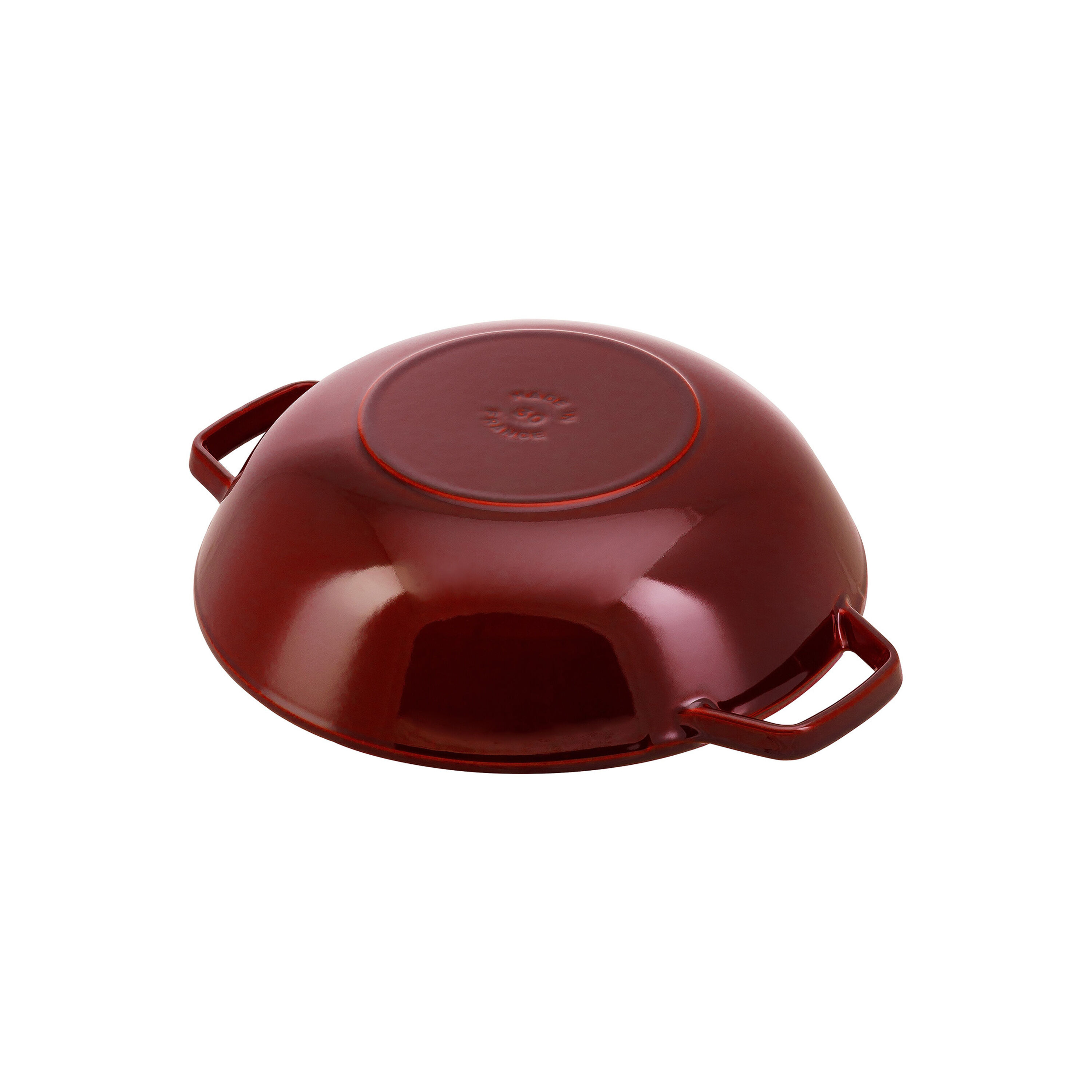 Staub        Specialities                Wok mit Glasdeckel 30 cm, rund, Grenadine-Rot, Gusseisen