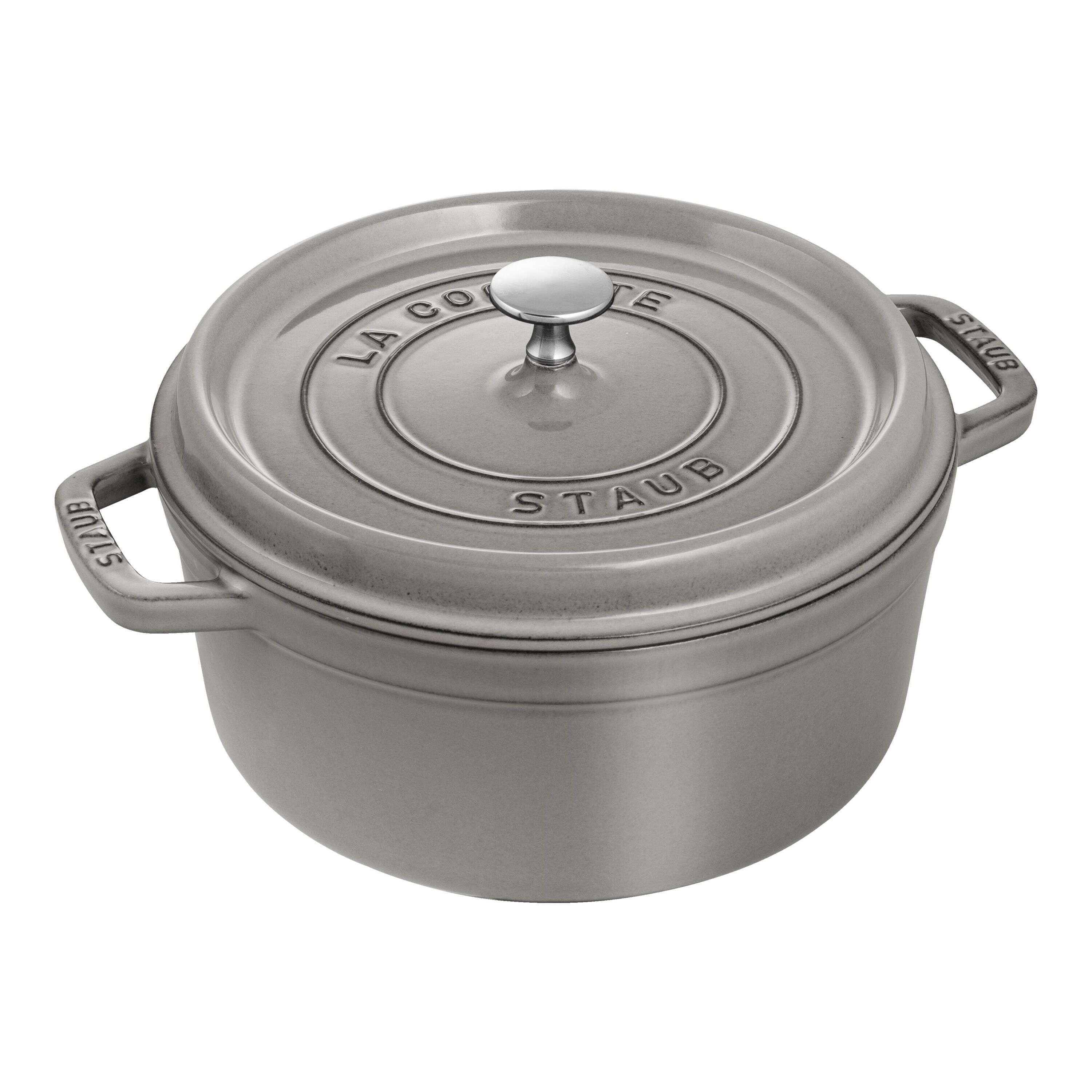 Staub        La Cocotte                Cocotte 24 cm, rund, Graphit-Grau, Gusseisen