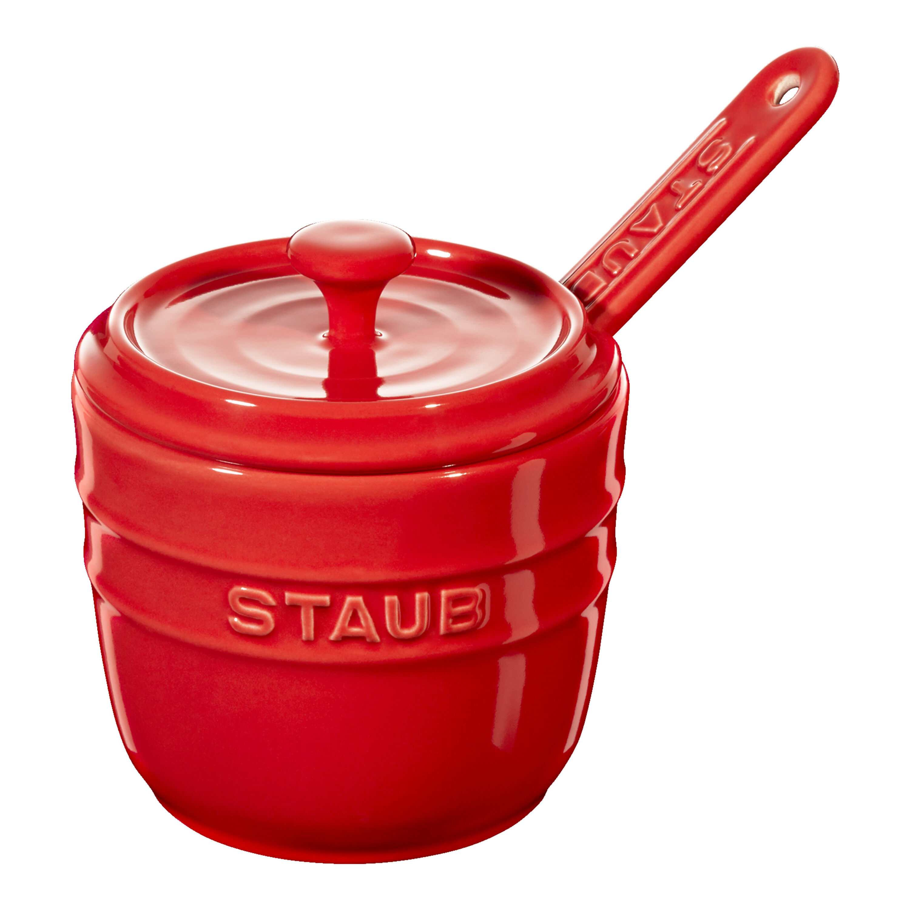 Staub        Ceramique                Zuckerdose 9 cm, rund, Kirsch-Rot, Keramik