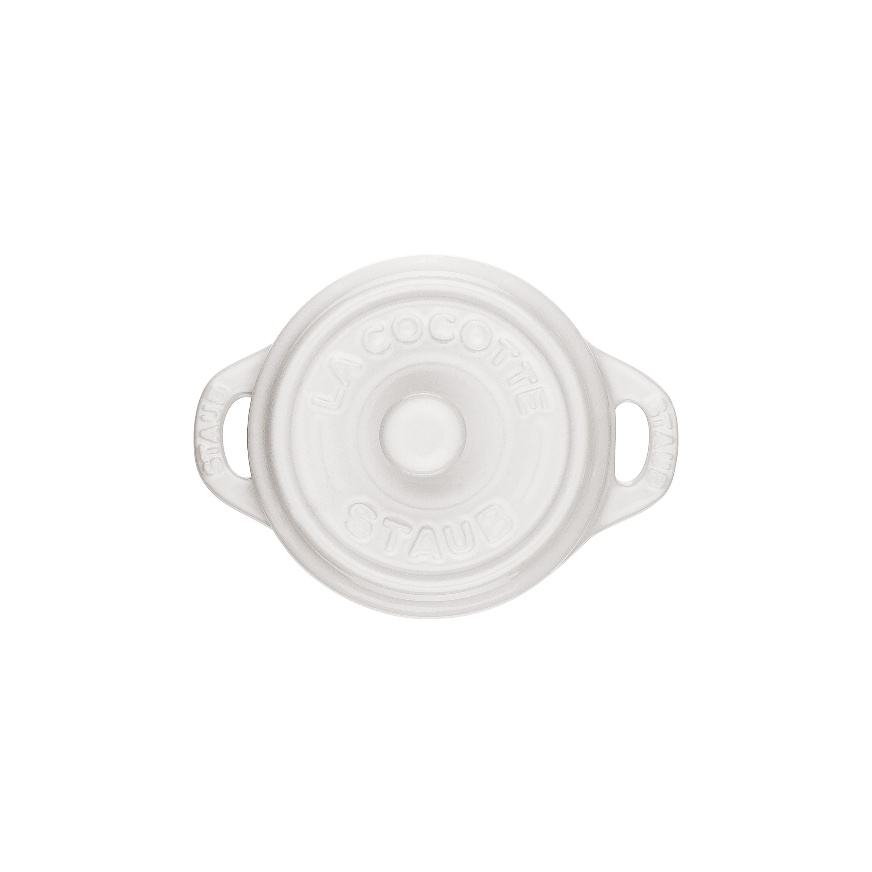 Staub        Ceramique                Mini Cocotte 10 cm, rund, Reinweiß, Keramik