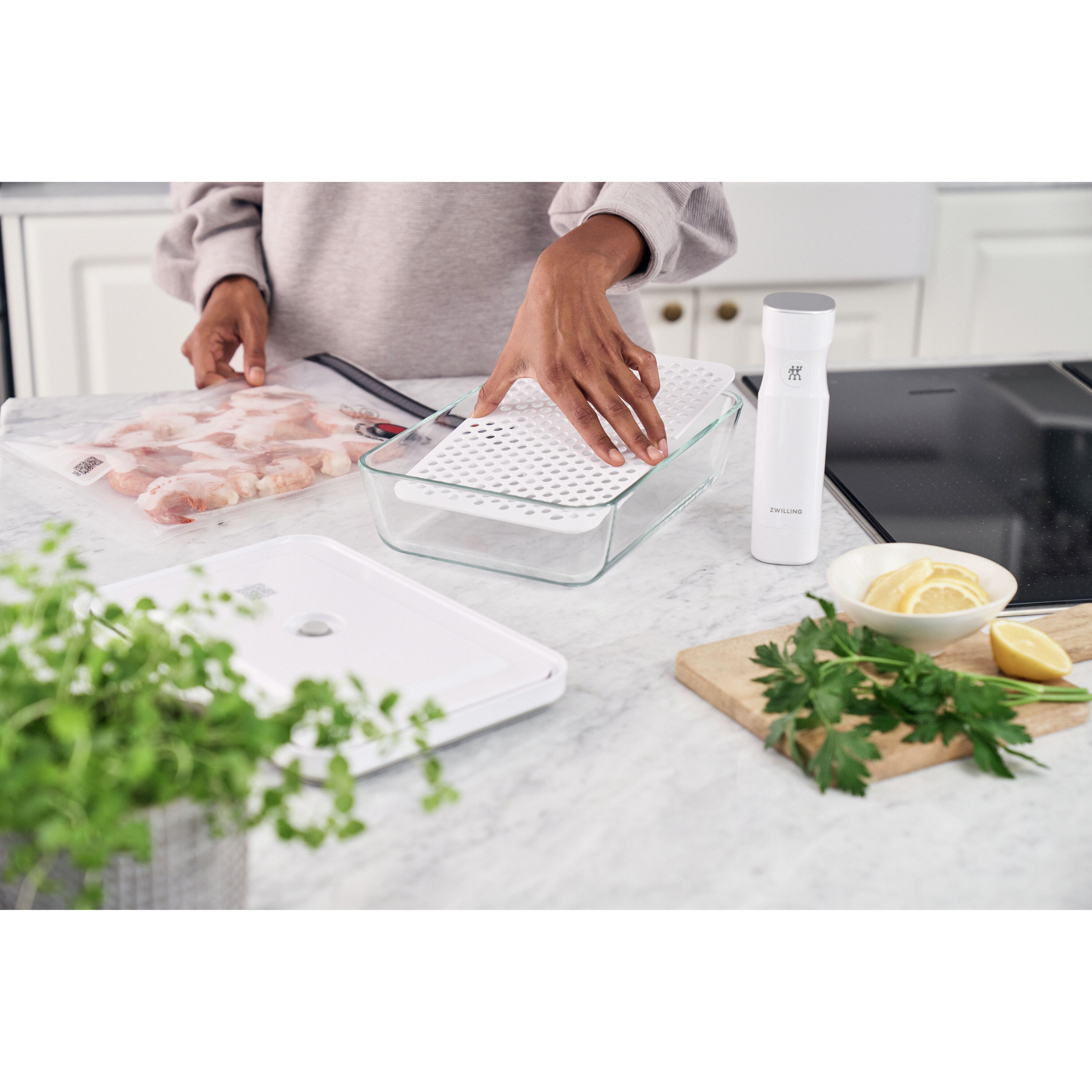 ZWILLING        Fresh & Save                Vakuum Zubehörset Abtropfgitter für Glasboxen, Kühlschrankbox/Auflaufform / 2-tlg