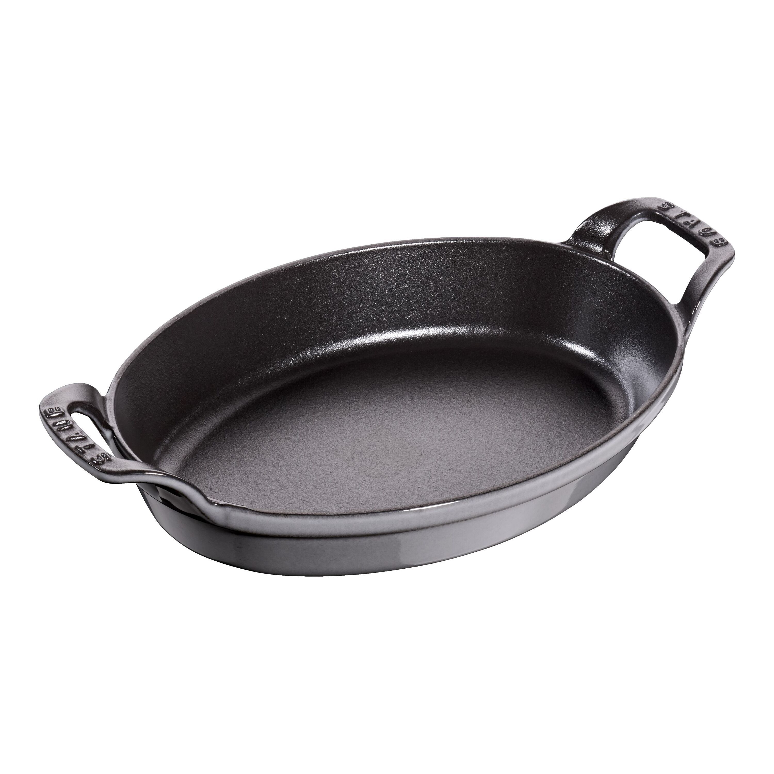 Staub        Specialities                Ofenform 24 cm, oval, Graphit-Grau, Gusseisen