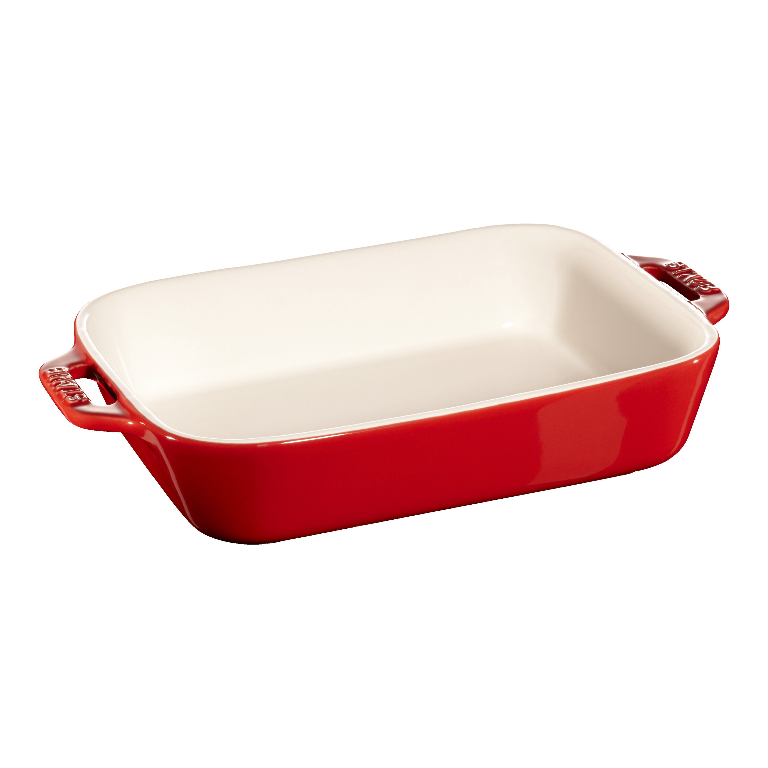 Staub        Ceramique                Auflaufform 20 x 16 cm, rechteckig, Kirsch-Rot, Keramik