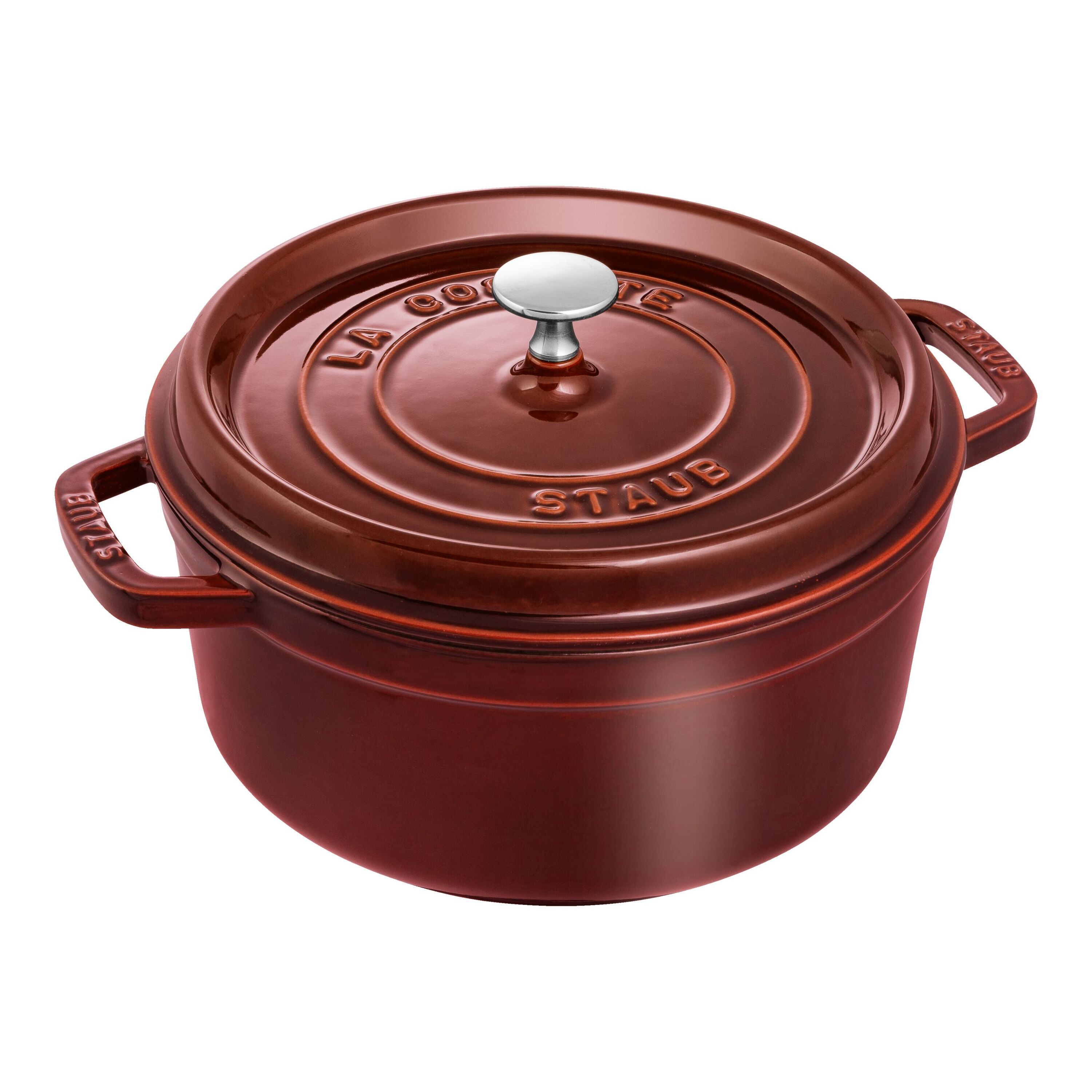 Staub        La Cocotte                Cocotte 24 cm, rund, Grenadine-Rot, Gusseisen