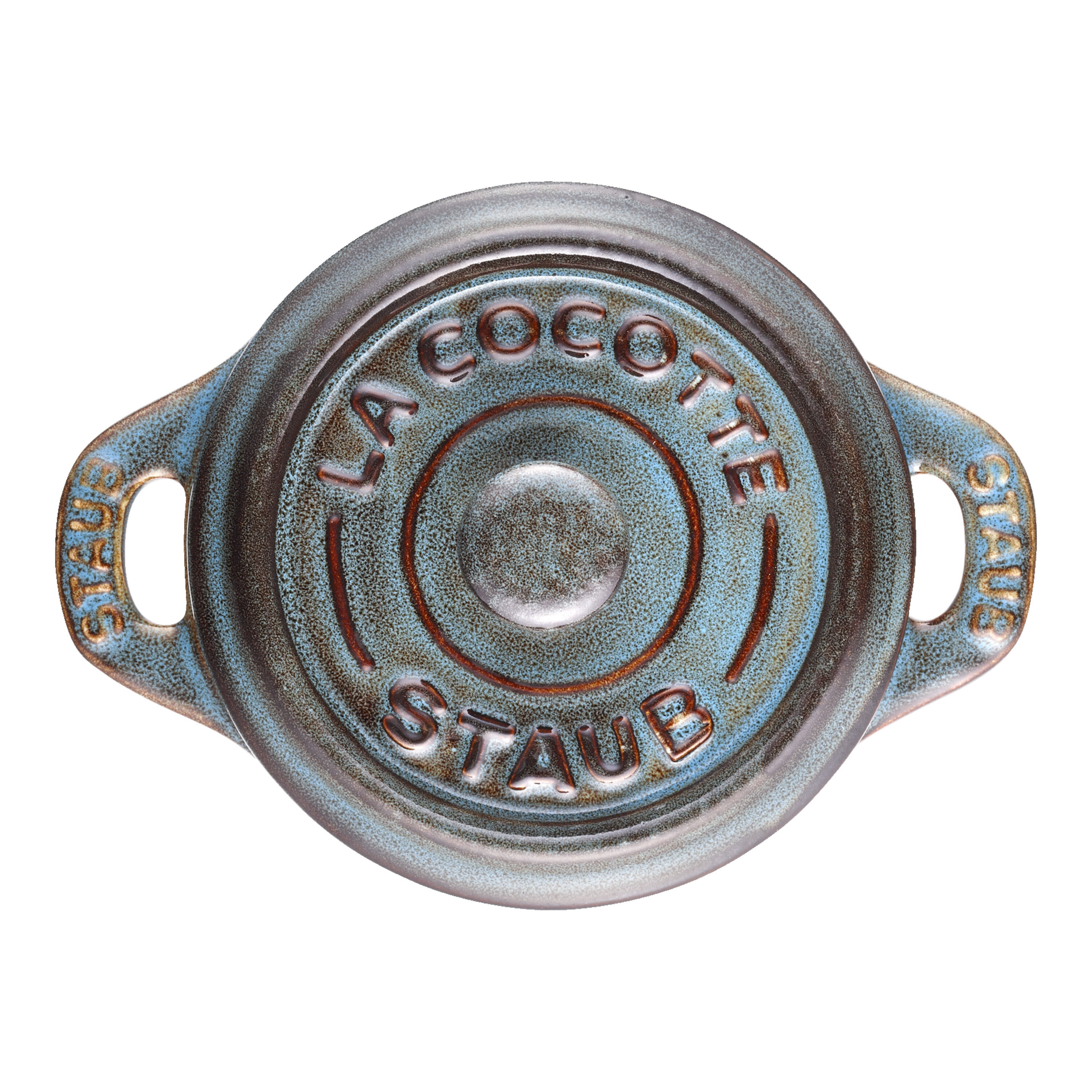 Staub        Ceramique                Mini Cocotte 10 cm, rund, Antik-Türkis, Keramik