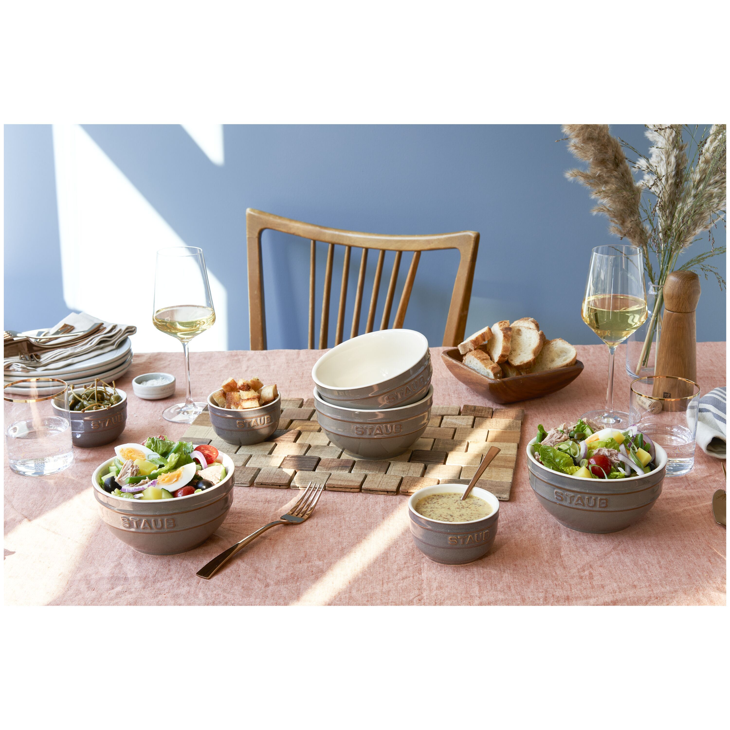 Staub        Ceramique                Schüssel Set 14 cm / 4-tlg, Antik-Grau, Keramik