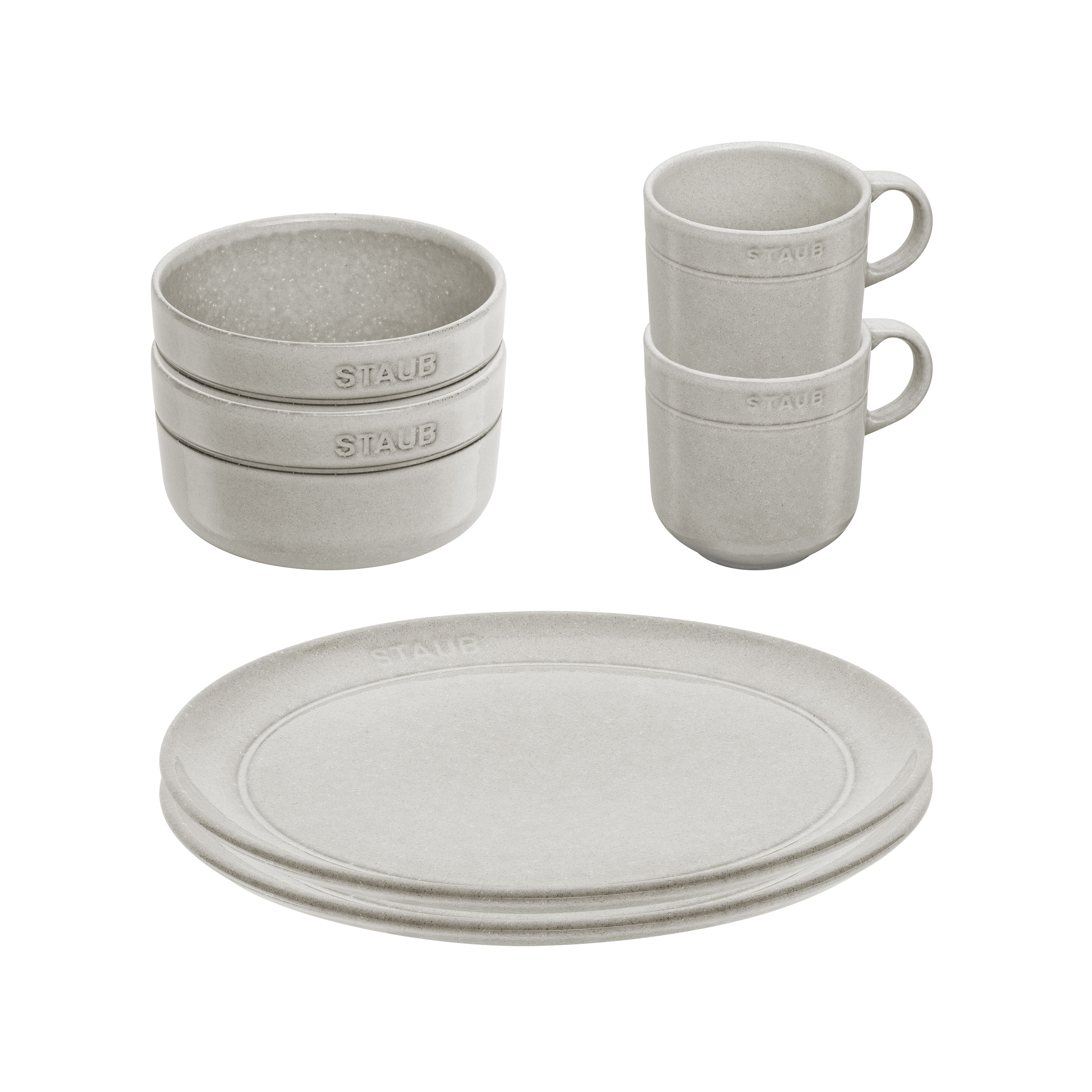 Staub        Dining Line                Frühstücksset 6-tlg, Weisser Trüffel