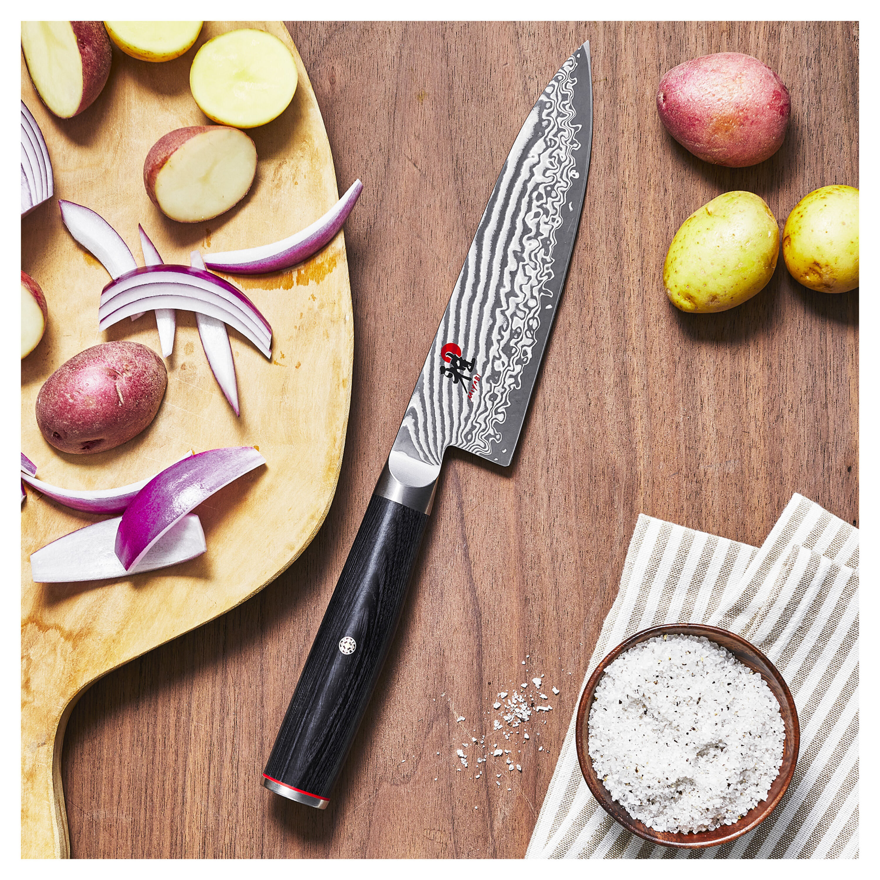 MIYABI        5000 FC-D                Gyutoh 16 cm, Pakka Holz