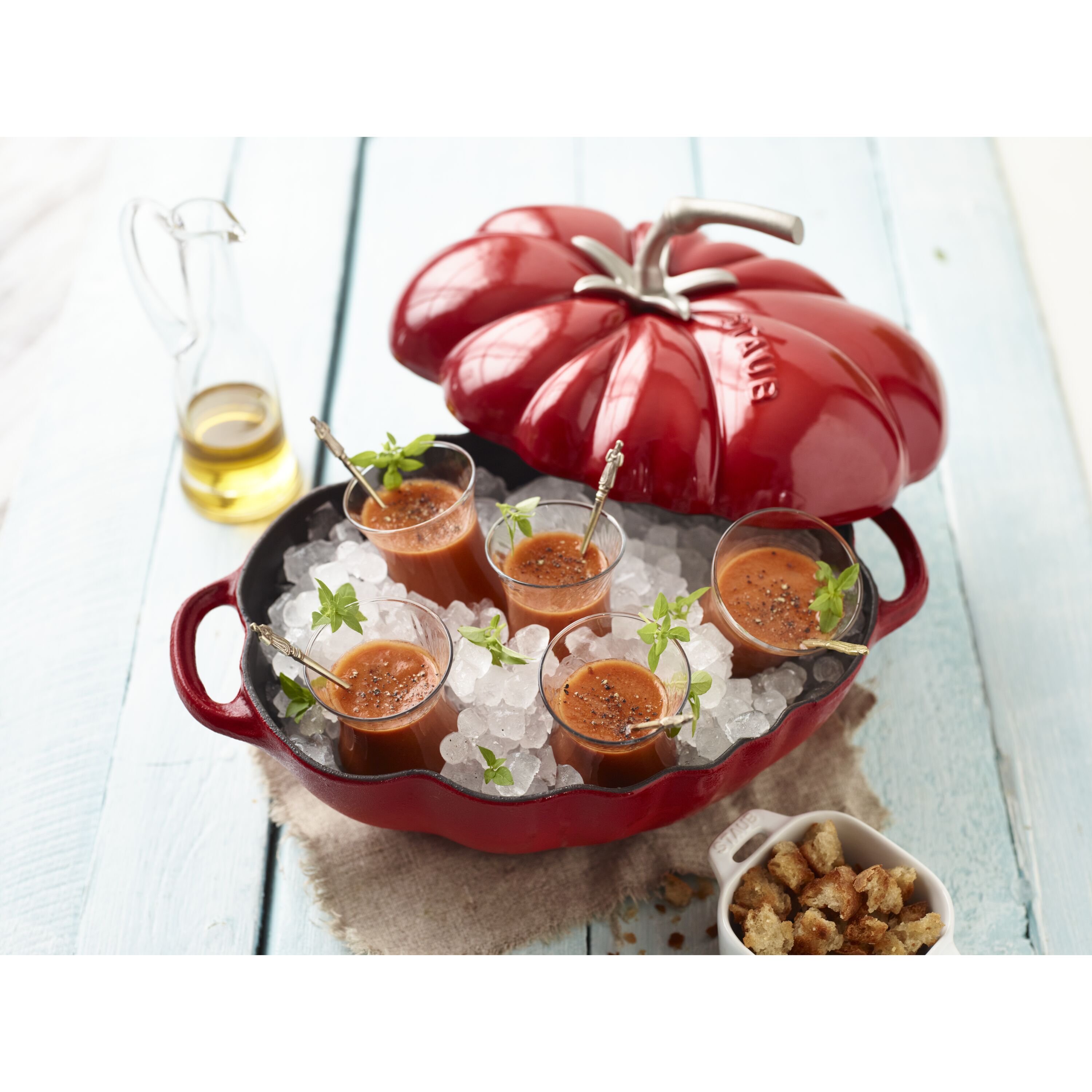 Staub        La Cocotte                Cocotte 25 cm, Tomate, Kirsch-Rot, Gusseisen