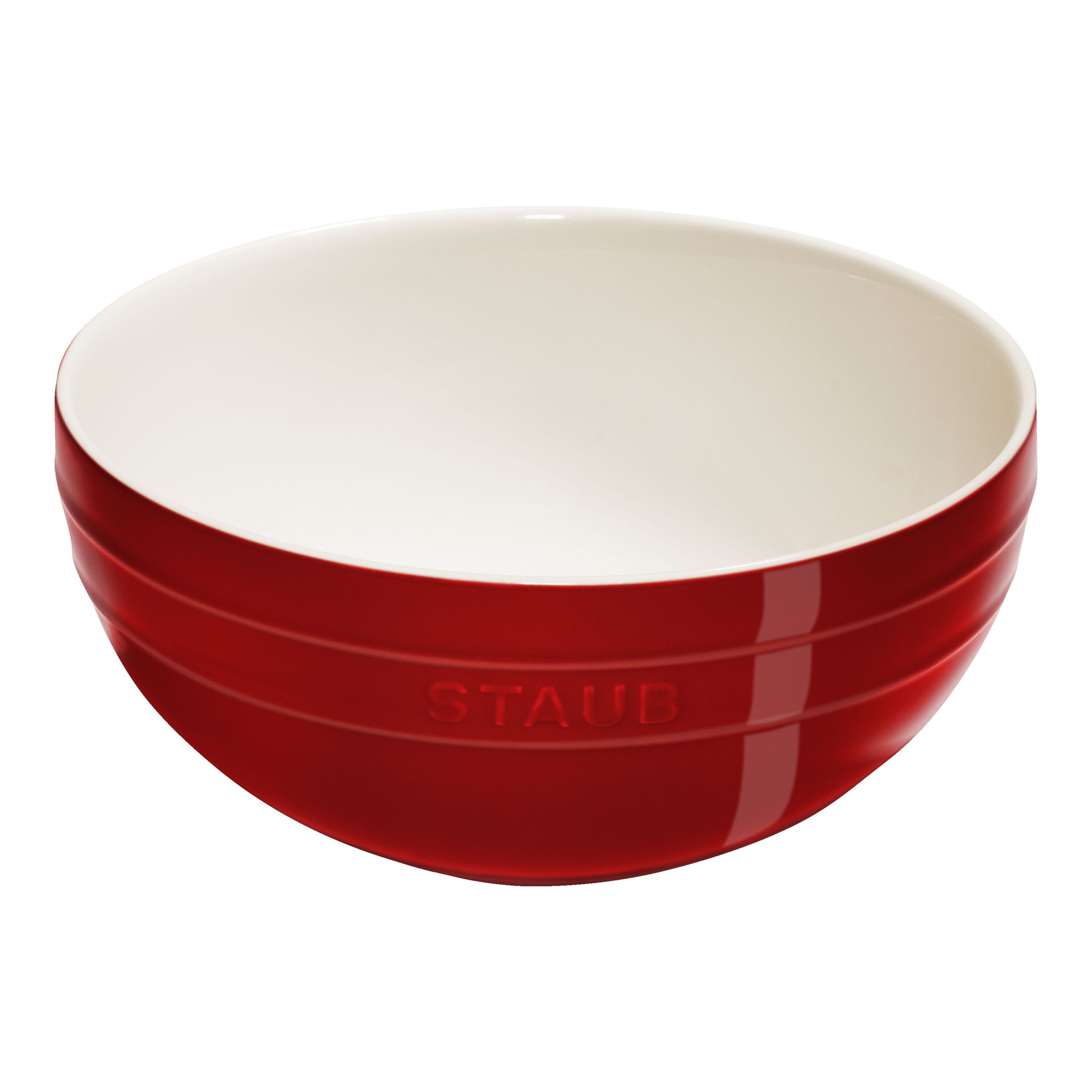 Staub        Ceramique                Schüssel 24 cm, rund, Kirsch-Rot, Keramik