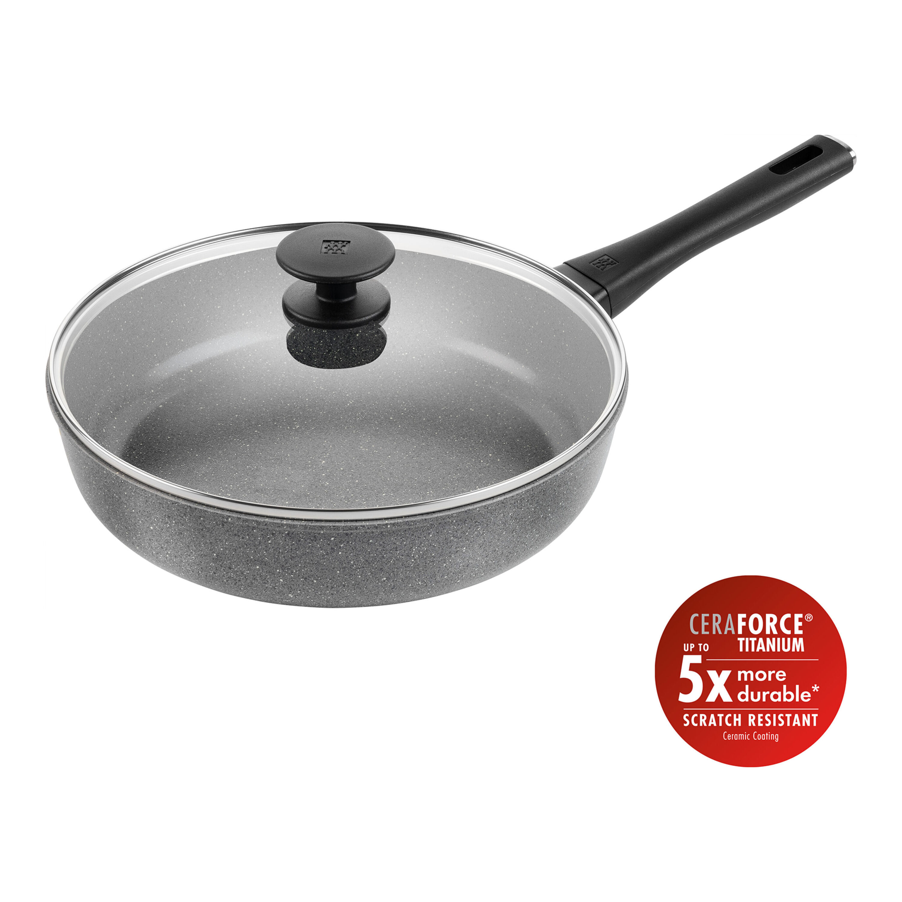 ZWILLING        Terreno Plus                Schmorpfanne, 28 cm, Aluminium, Titanverstärkte keramische Antihaftbeschichtung