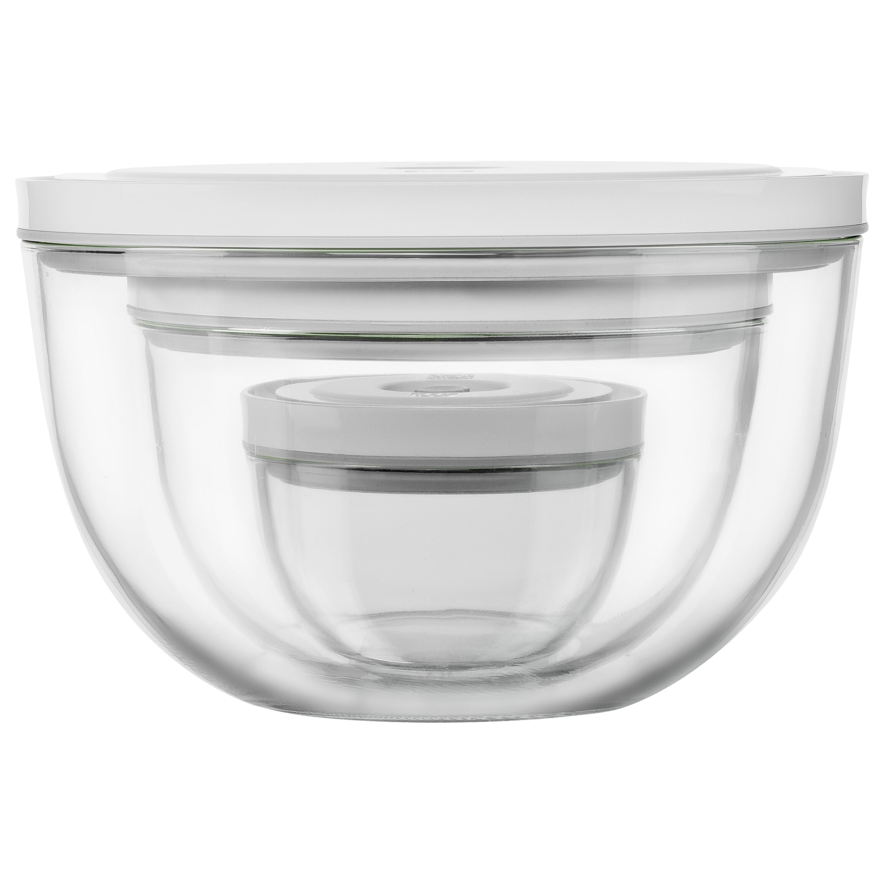 ZWILLING        Fresh & Save BOWLS                Vakuumschüssel Set S/M/L / 6-tlg, Glas, Transparent-Weiß