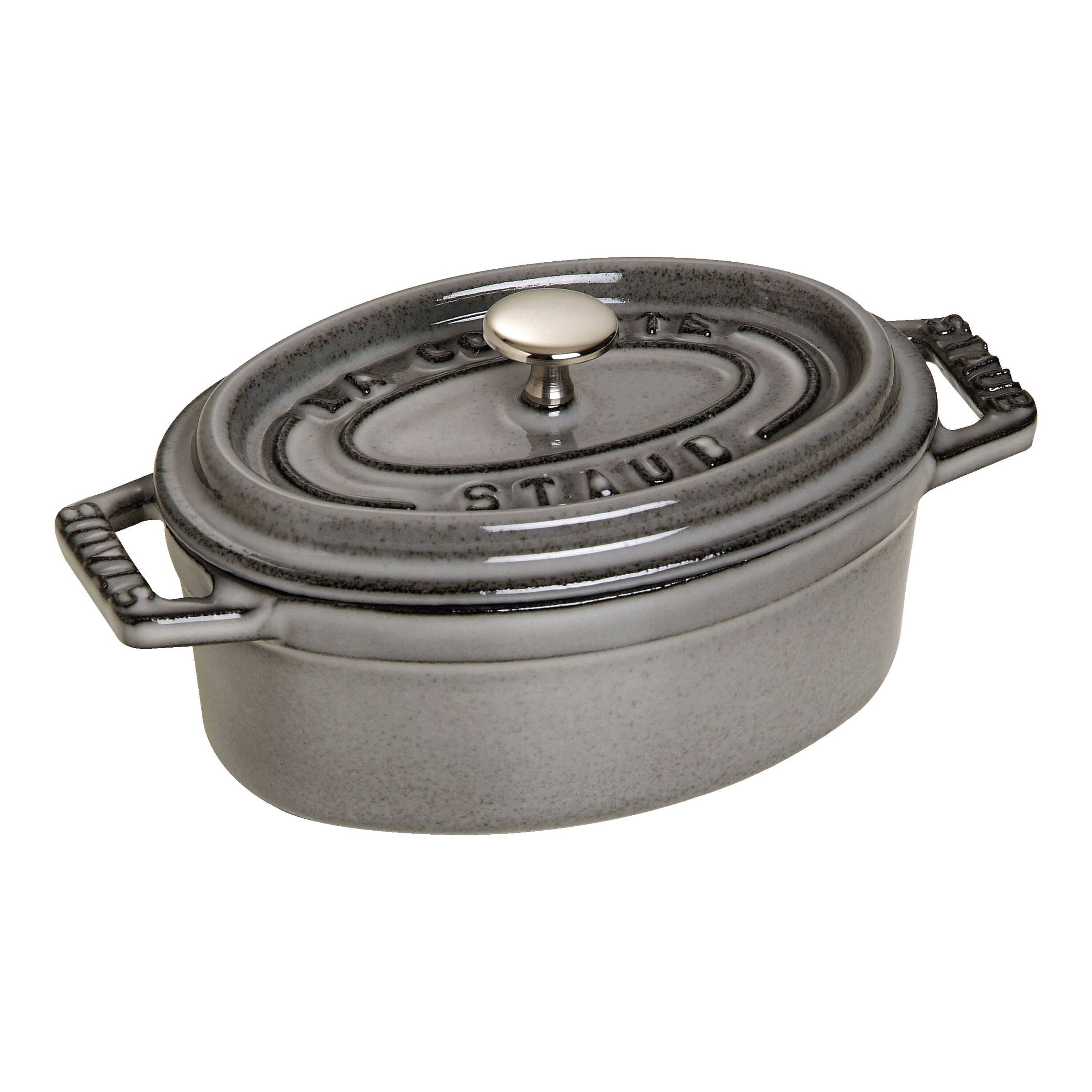 Staub        La Cocotte                Mini Cocotte 11 cm, oval, Graphit-Grau, Gusseisen