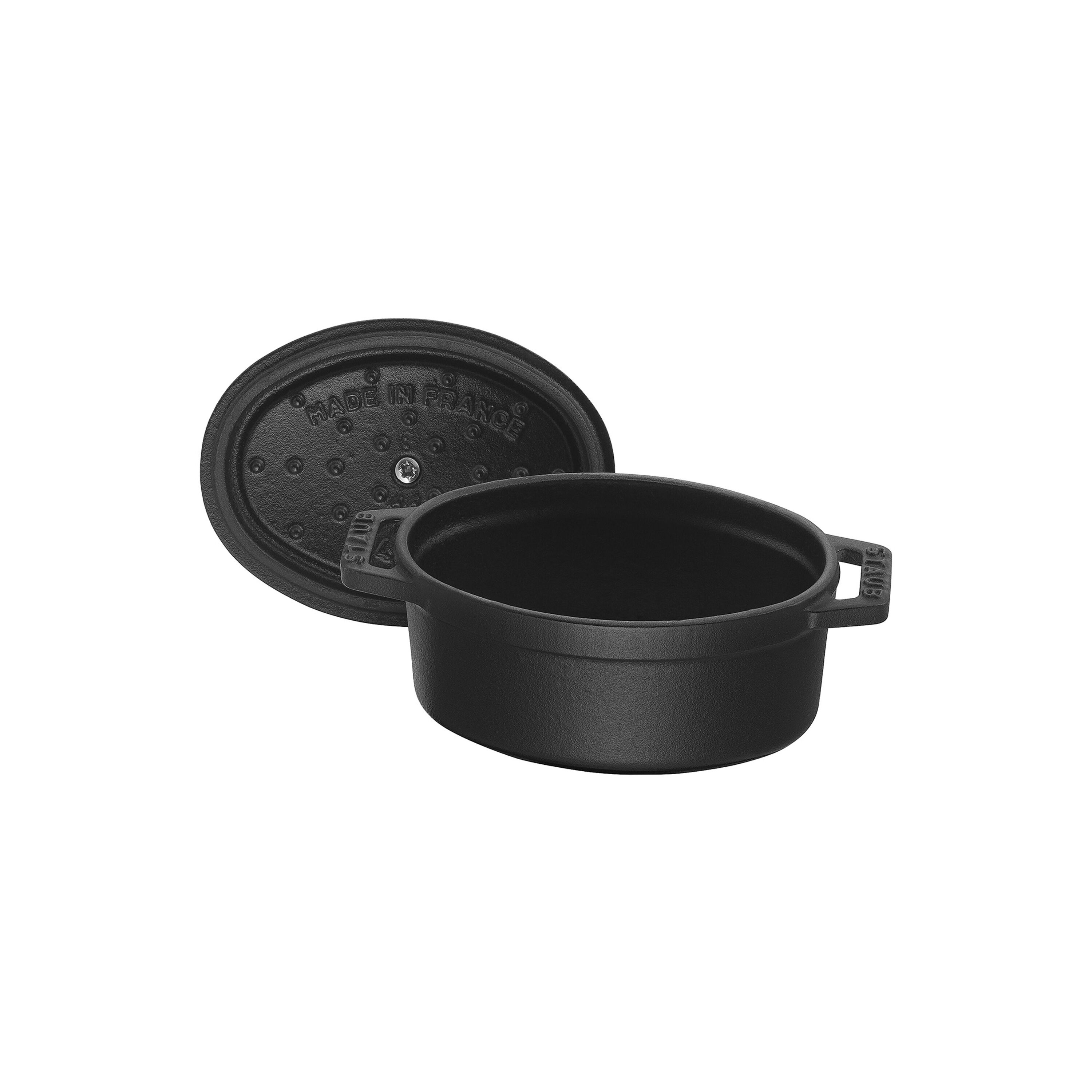 Staub        La Cocotte                Mini Cocotte 11 cm, oval, Schwarz, Gusseisen