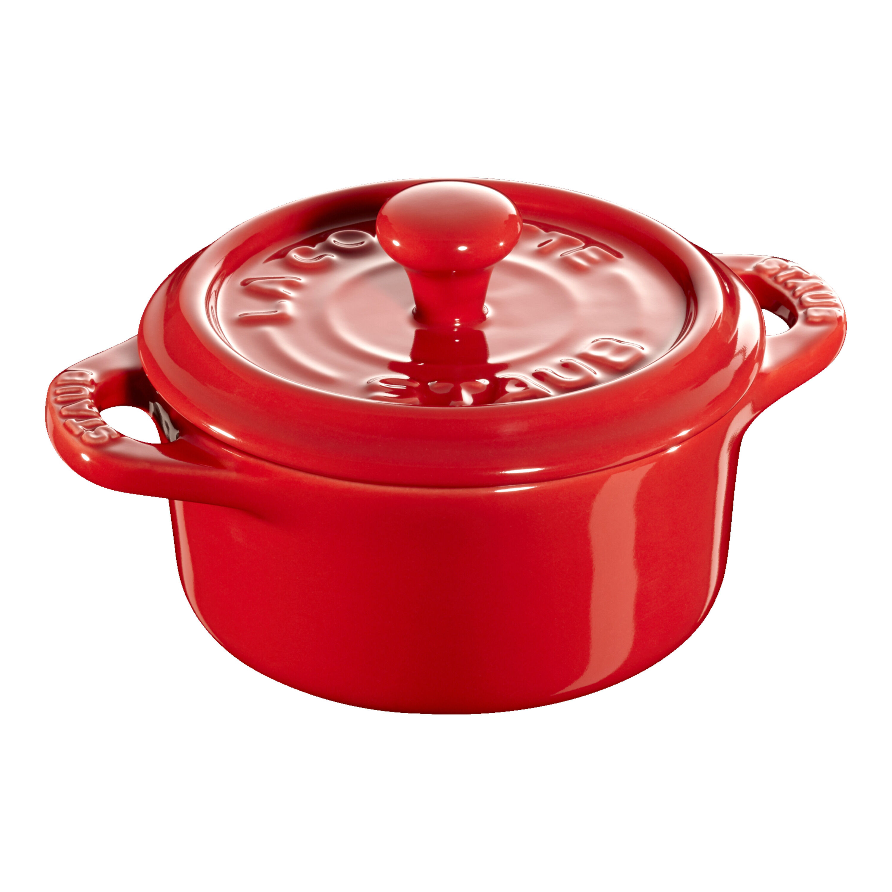 Staub        Ceramique                Mini Cocotte 10 cm, rund, Kirsch-Rot, Keramik