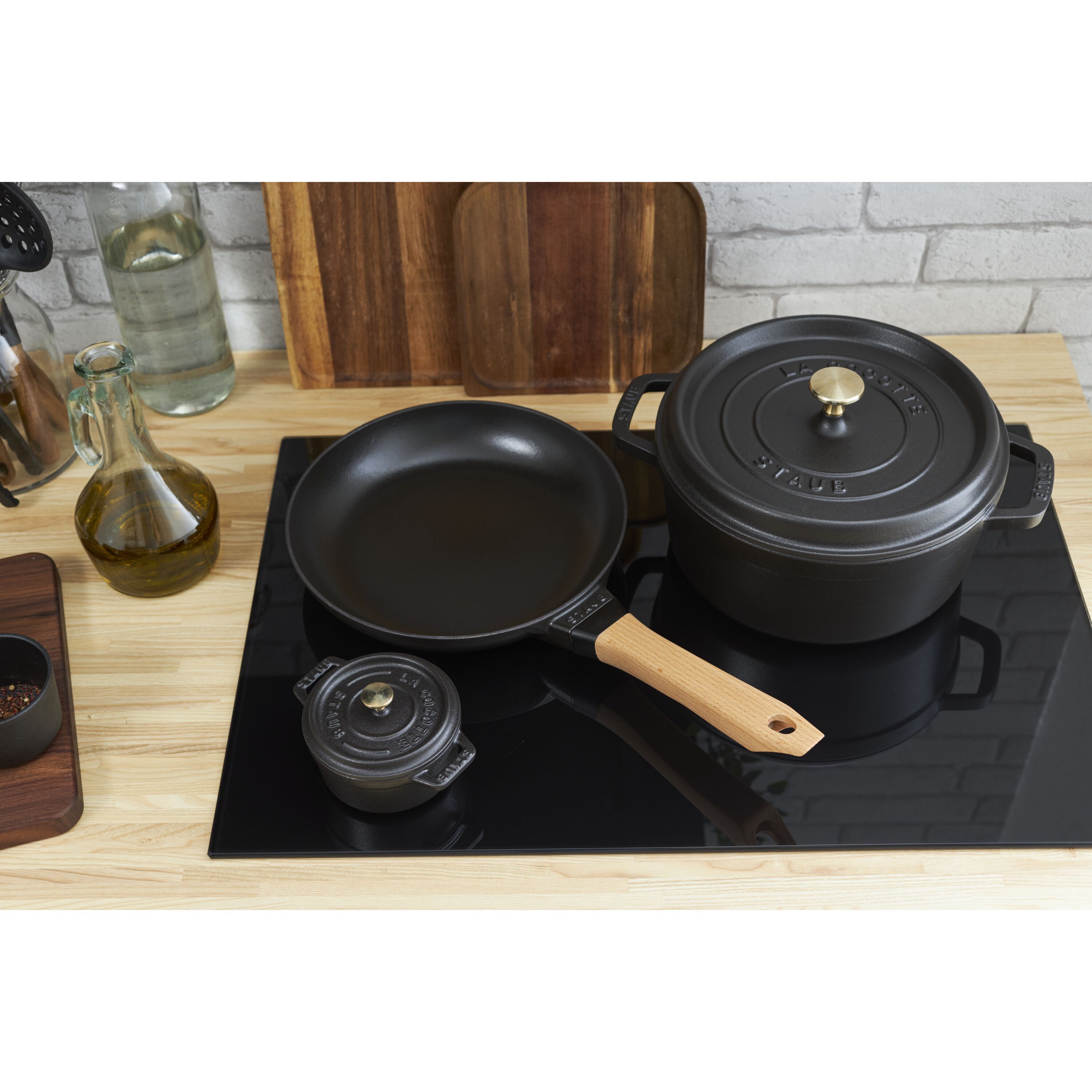 Staub        La Cocotte                Mini Cocotte 10 cm, rund, Schwarz, Gusseisen